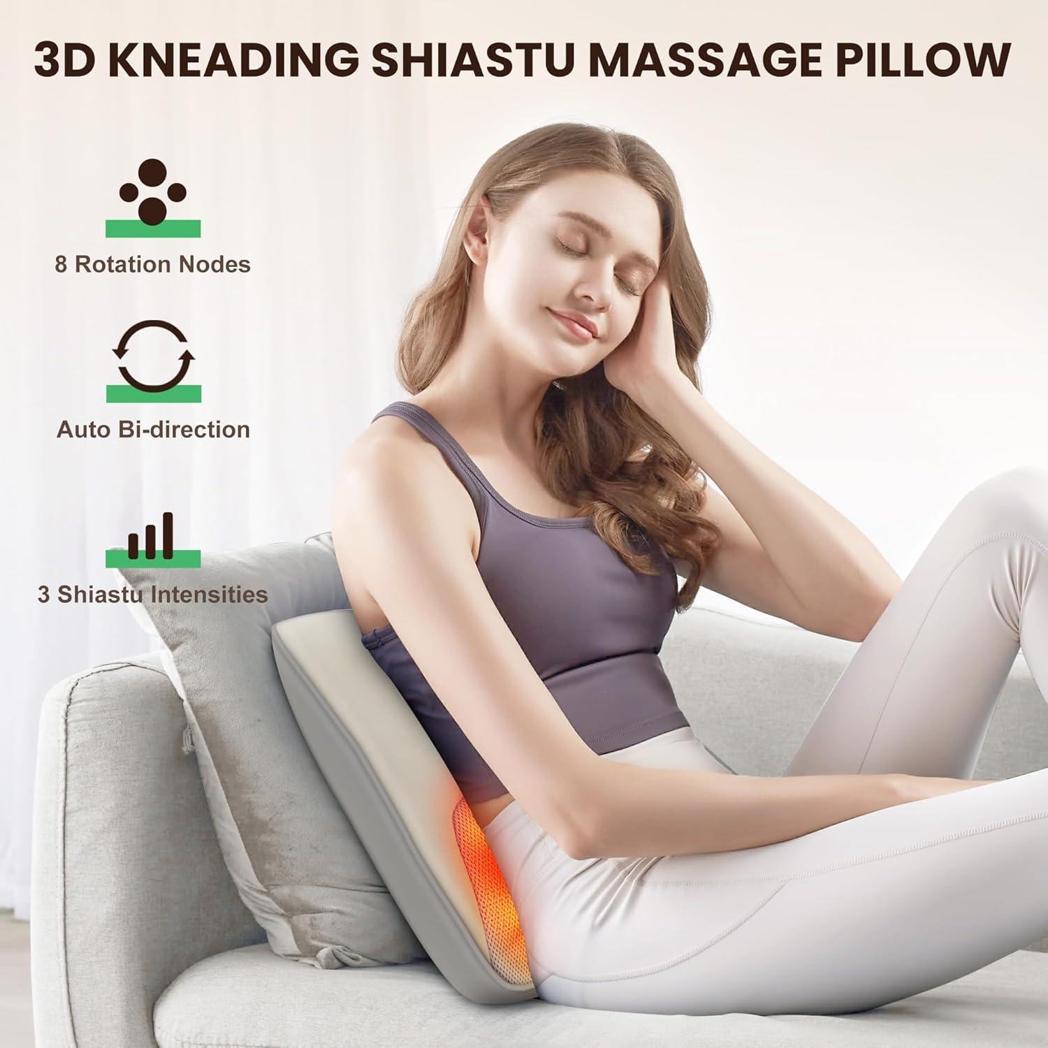 Masajeador de Espalda Shiatsu Heycool HY-1B8 con Calor 3D