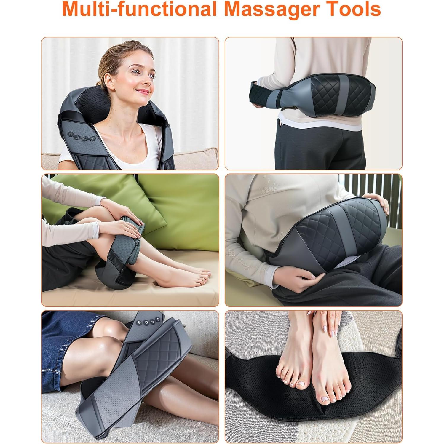 Masajeador Eléctrico de Cuello y Espalda Shiatsu Ceamorfco con Calor