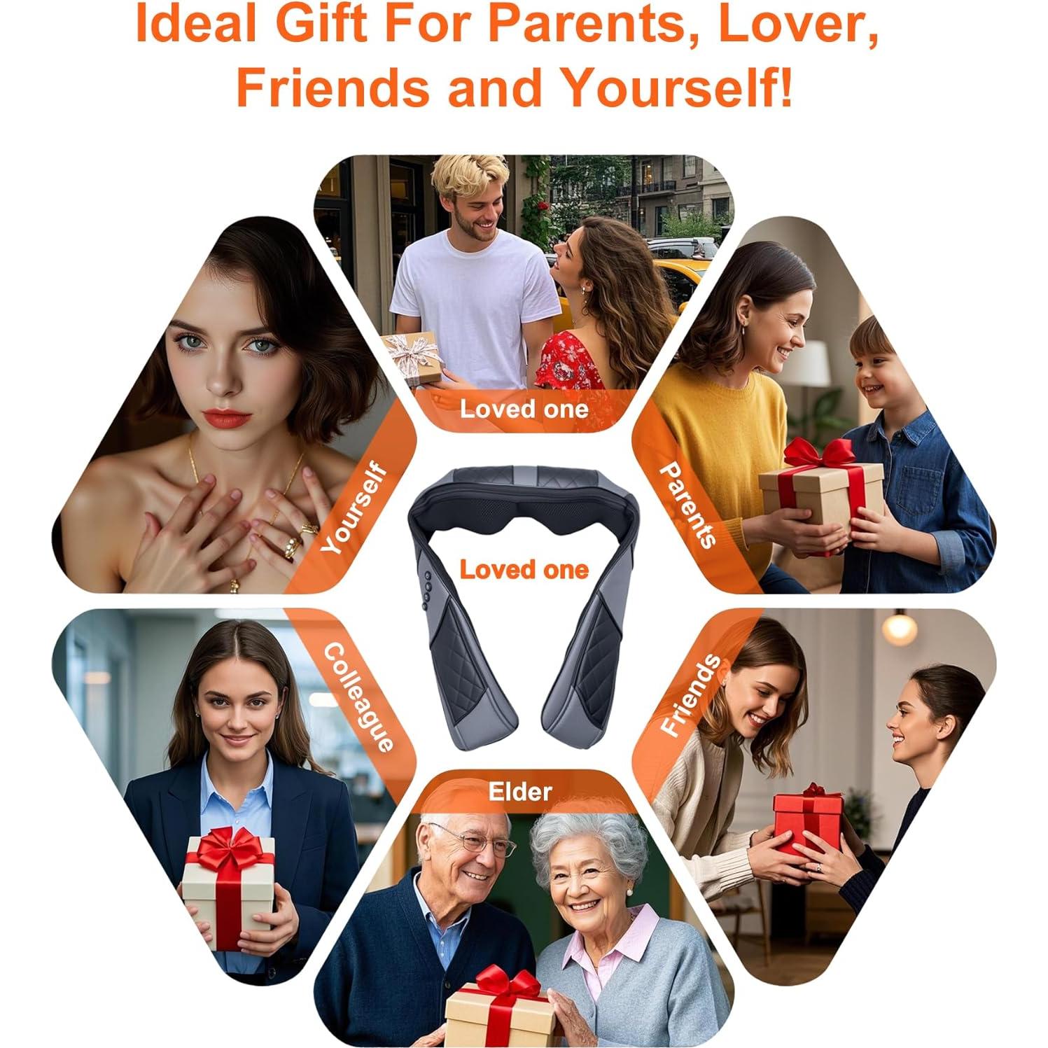 Masajeador Eléctrico de Cuello y Espalda Shiatsu Ceamorfco con Calor