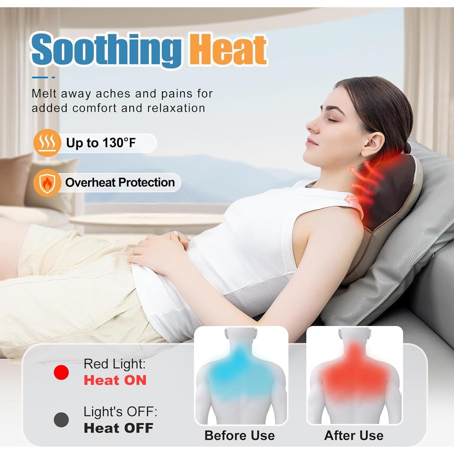 Masajeador de Cuello y Espalda Shiatsu SOTION con Calor