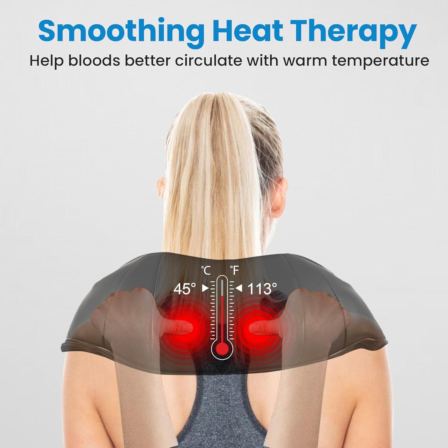 Masajeador de Cuello y Espalda Shiatsu BOFEUNNG con Calor