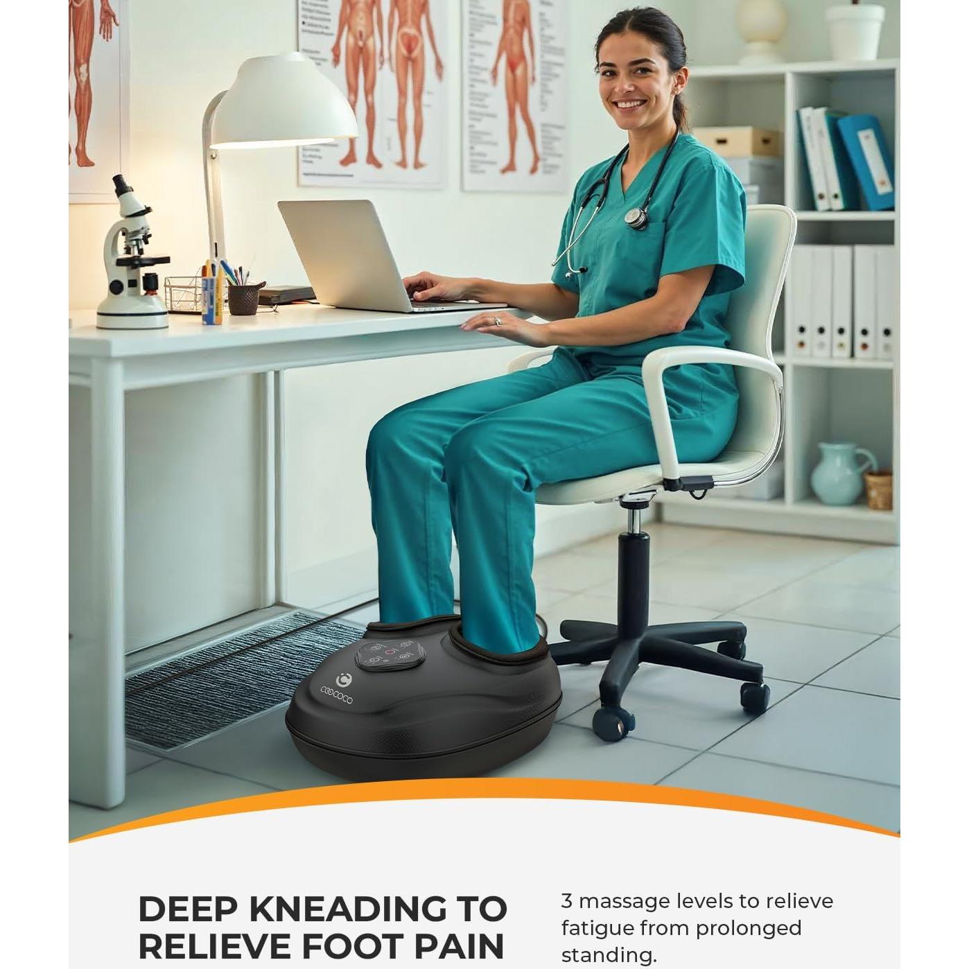 Masajeador de pies CooCoCo Shiatsu con Calor y Compresión