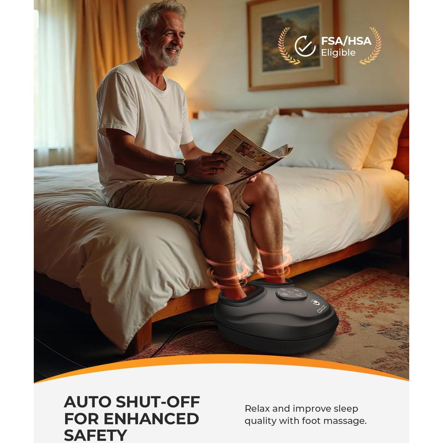 Masajeador de pies CooCoCo Shiatsu con Calor y Compresión