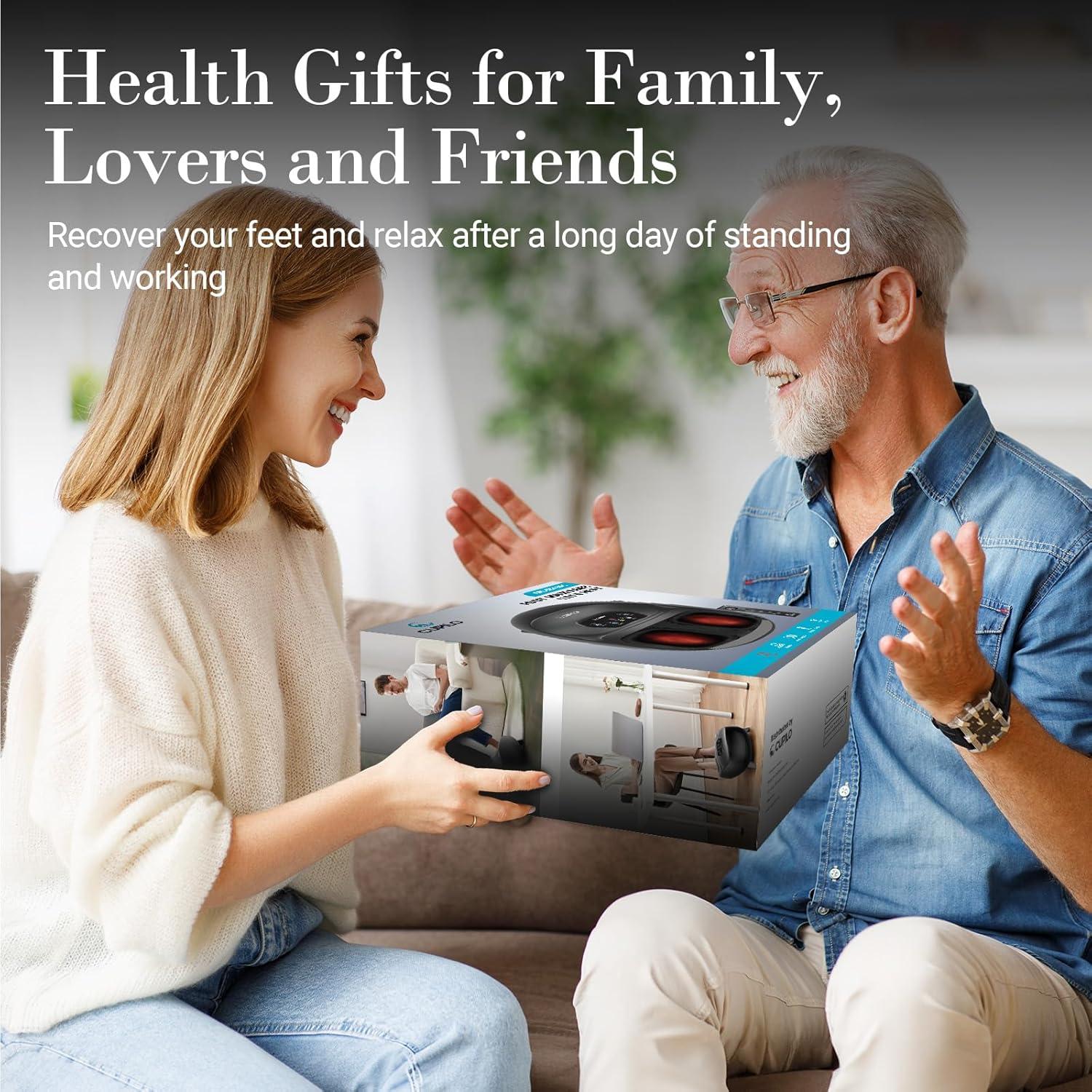 Masajeador de pies CuPiLo con calor y control remoto, 3 niveles