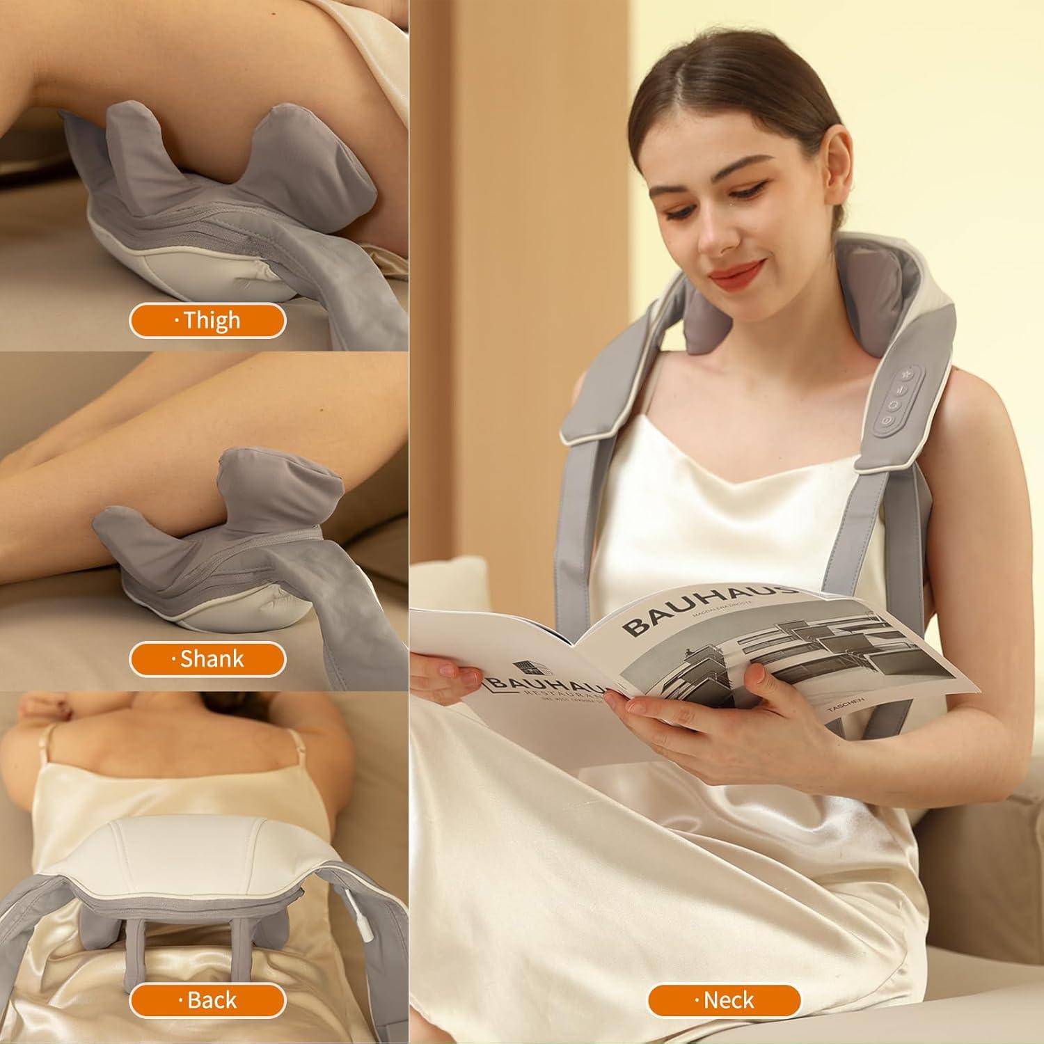 Masajeador de Cuello Shiatsu Evebless 5D Inalámbrico con Calor