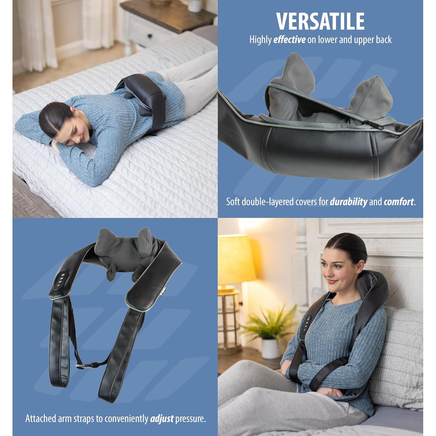 Masajeador Inalámbrico Zyllion ZMA-36 para Cuello y Hombros