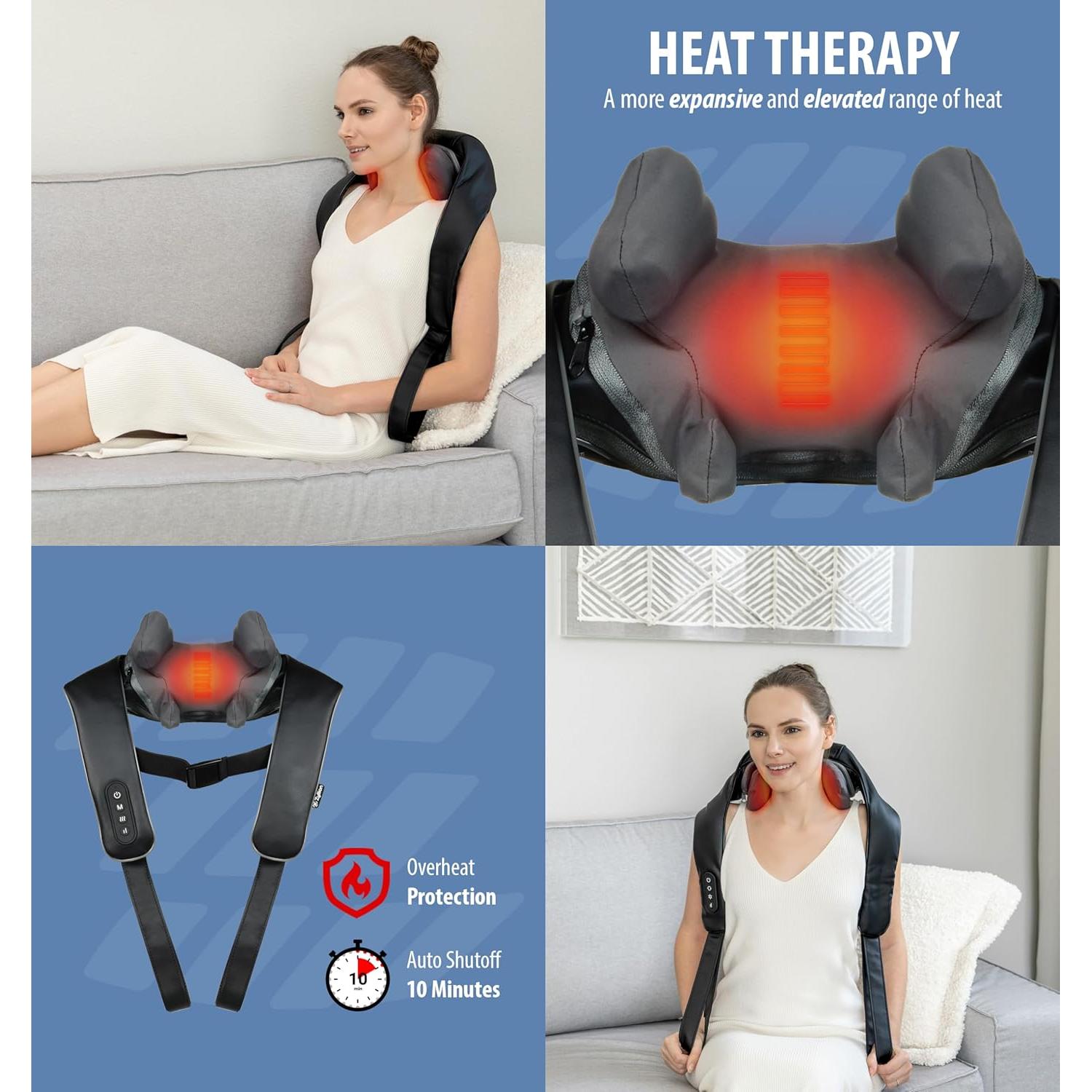 Masajeador Inalámbrico Zyllion ZMA-36 para Cuello y Hombros