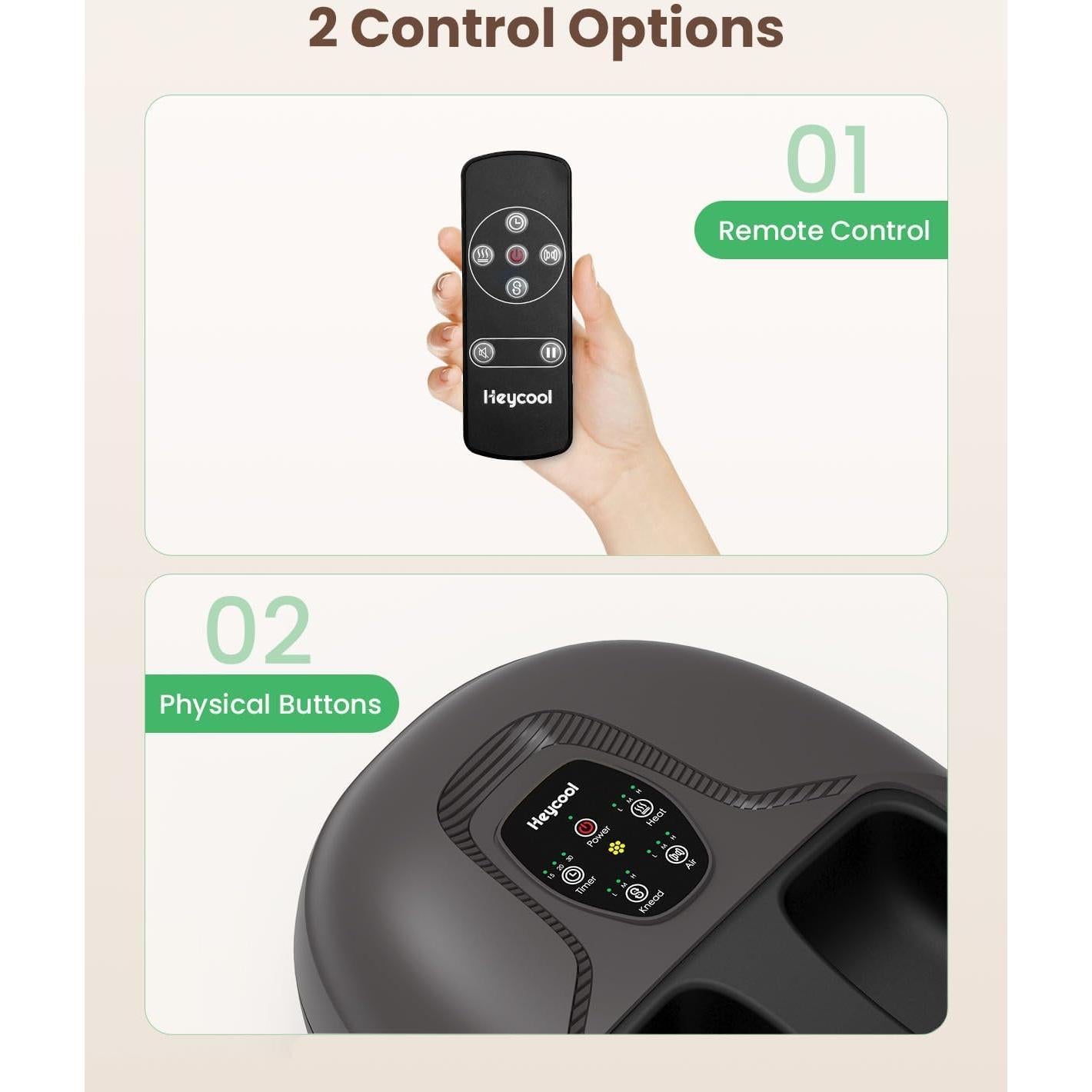 Masajeador de Pies Shiatsu Heycool HY-5C2-3 con Calor