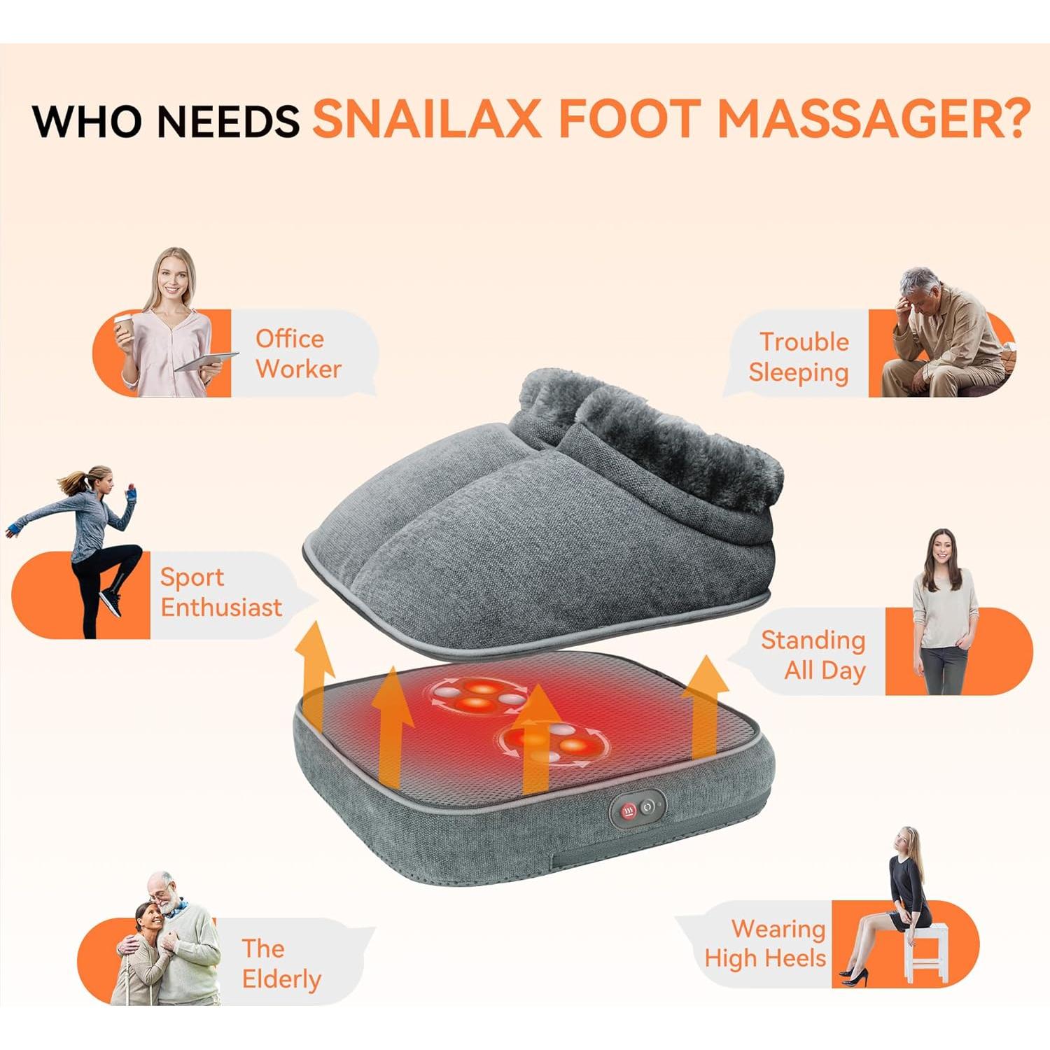 Masajeador de pies Shiatsu Snailax SL-542 con calor