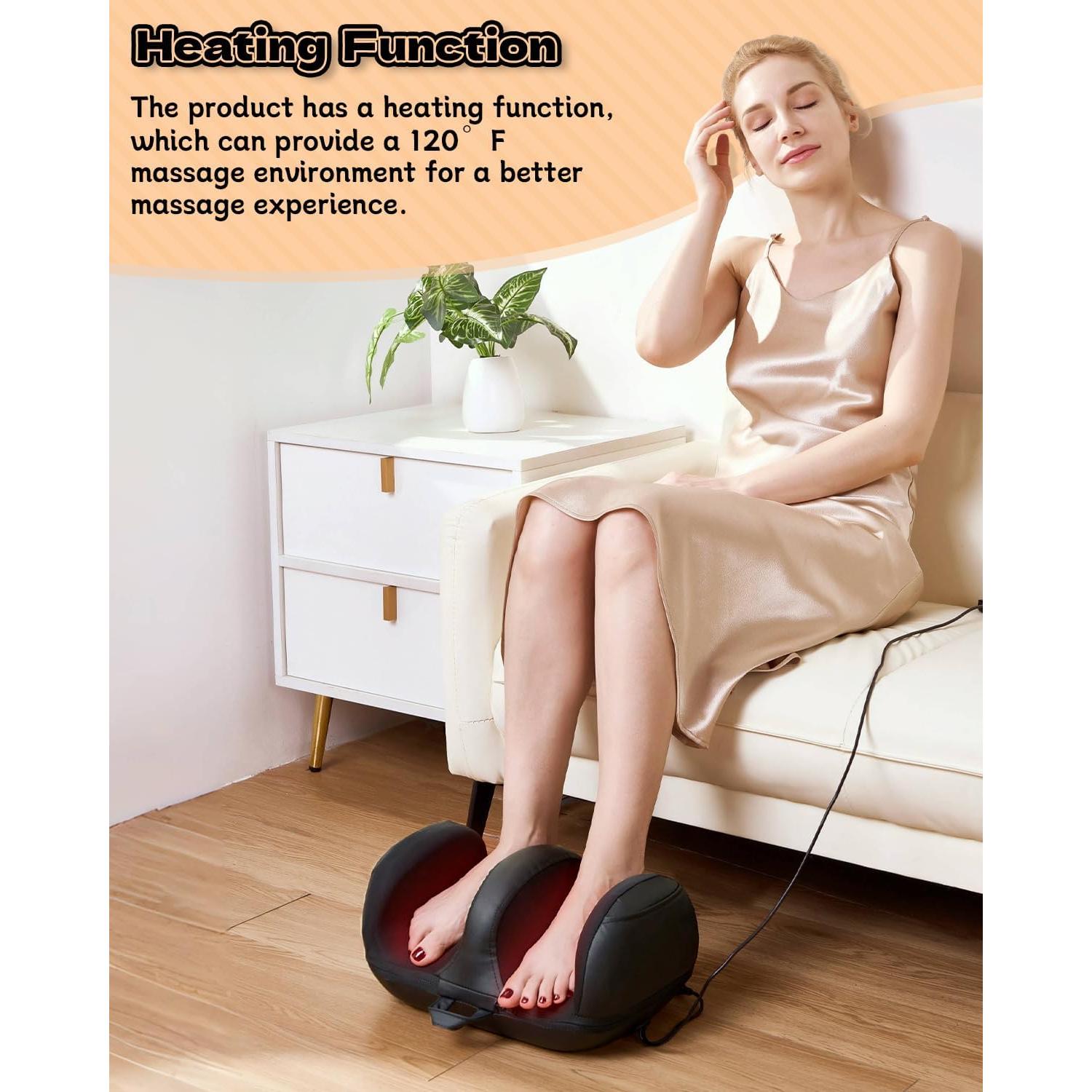 Masajeador de pies Shiatsu LINGTENG recargable con calor