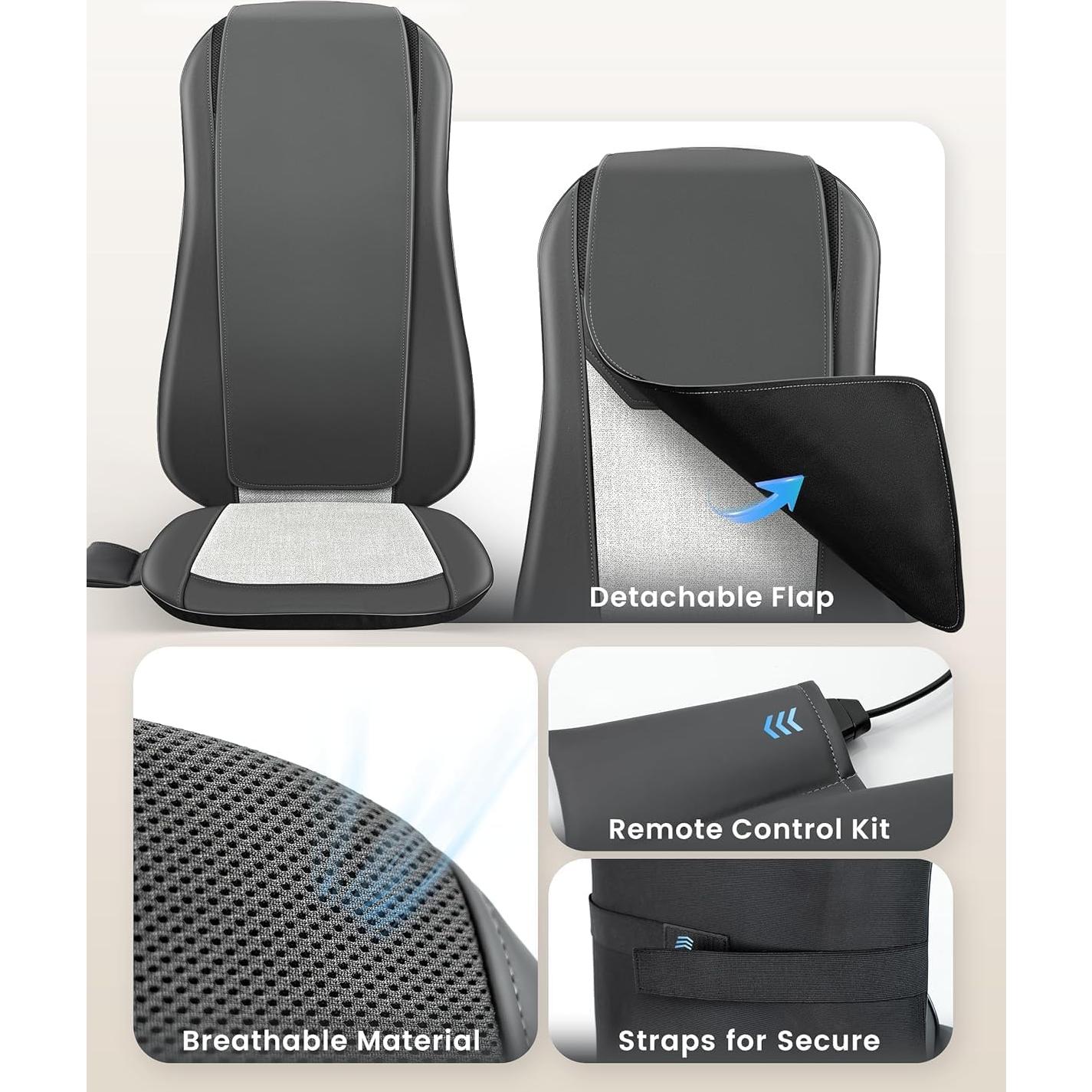 Masajeador Shiatsu COMFIER con Calor y 2 Velocidades - Espalda Completa