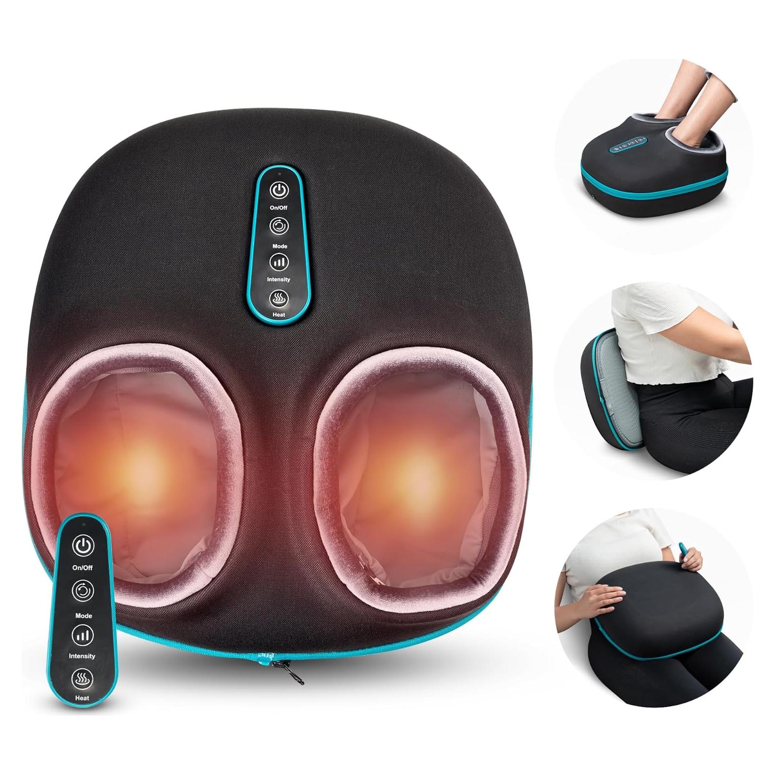 Masajeador de pies y espalda HUEIYEH 2 en 1 Shiatsu con calor