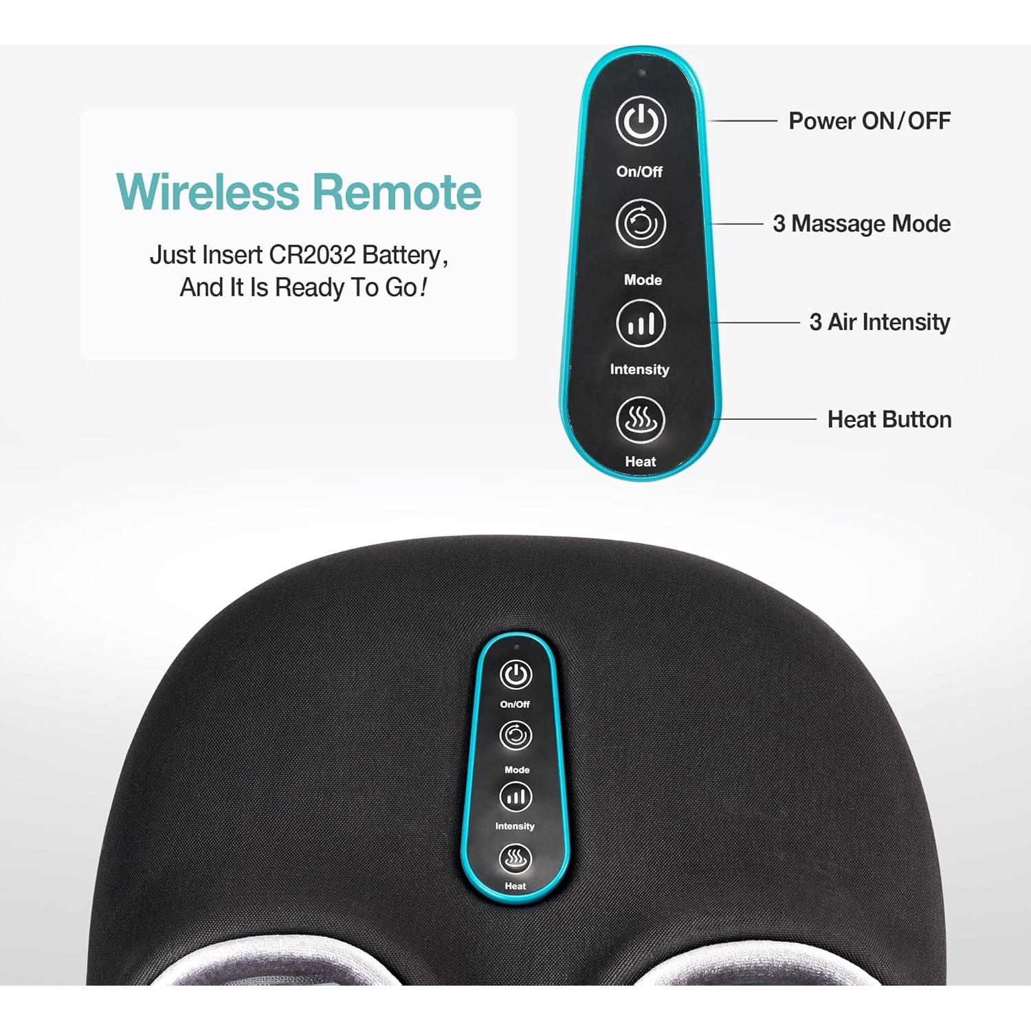 Masajeador de pies y espalda HUEIYEH 2 en 1 Shiatsu con calor