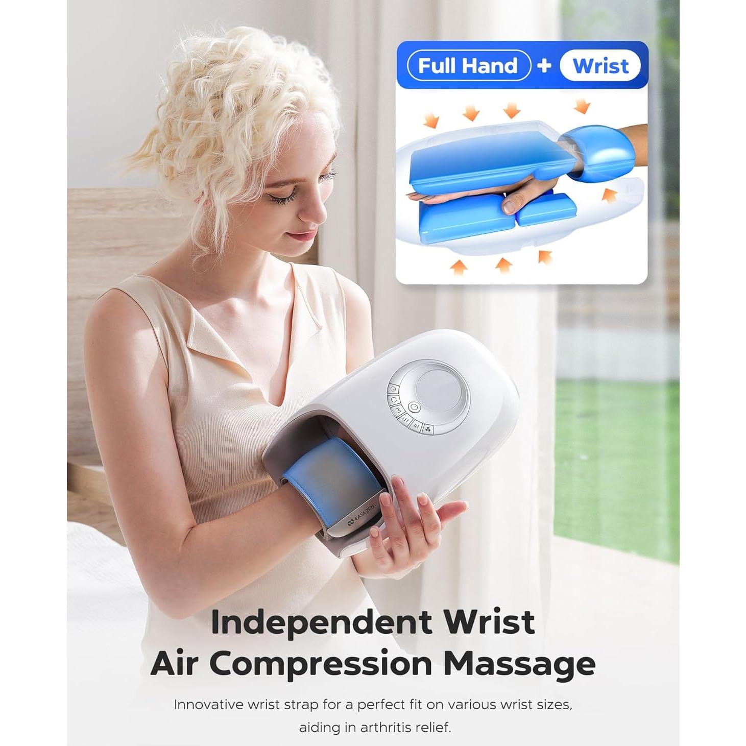 Masajeador de Manos EaseZen H7 con Calor y Compresión