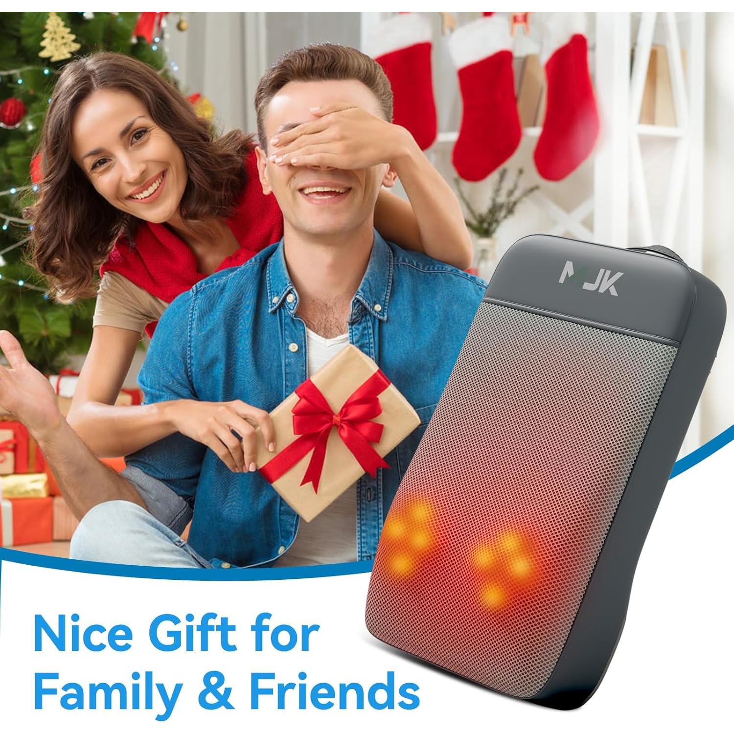 Masajeador de Espalda Shiatsu HMMSYLVA 3D Recargable Gris