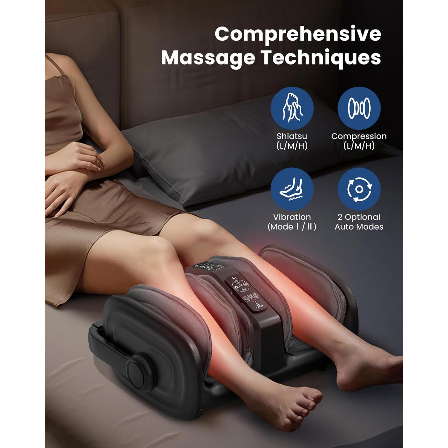 Masajeador de Pies Shiatsu COMFIER CF-5416 con Calor y Compresión