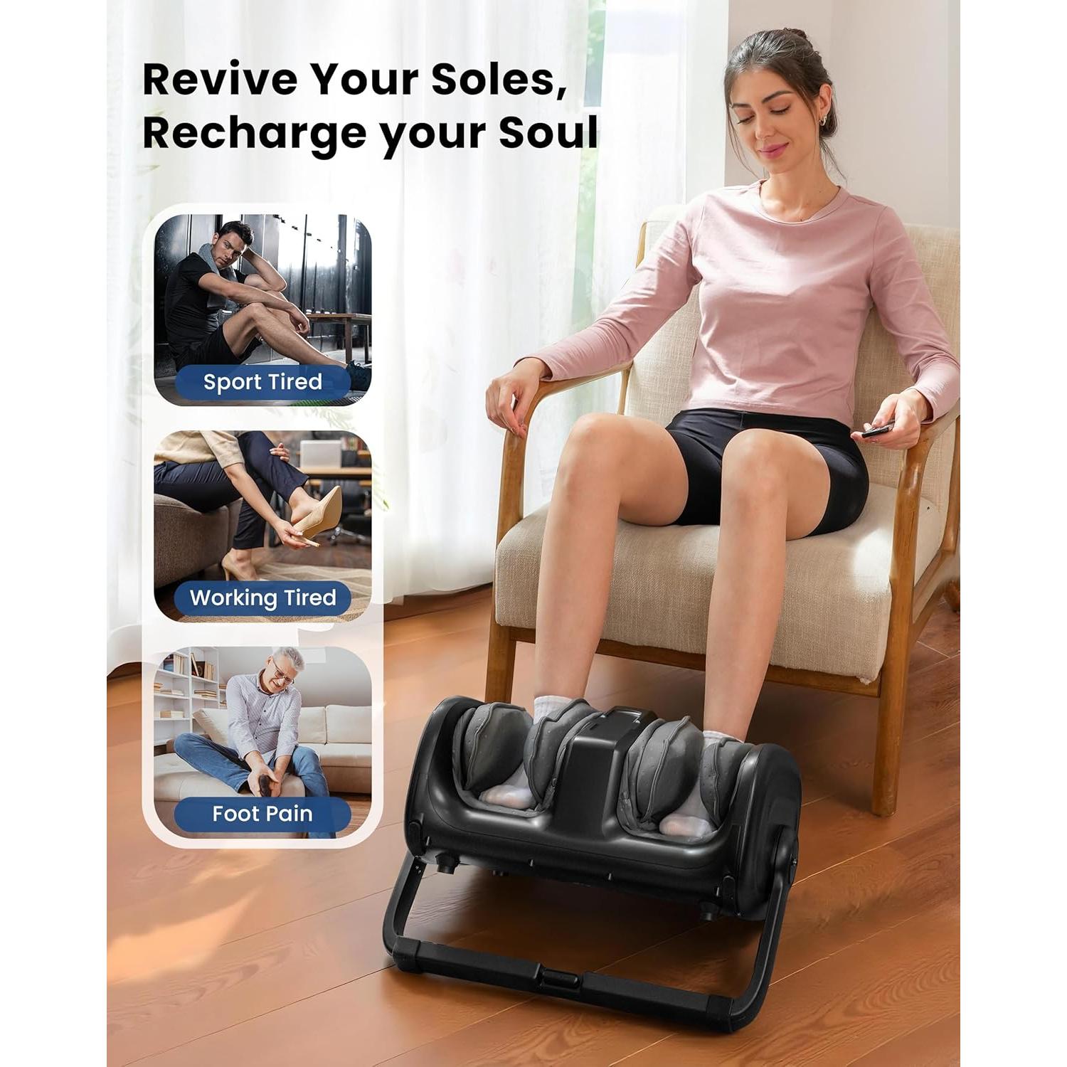 Masajeador de Pies Shiatsu COMFIER CF-5416 con Calor y Compresión