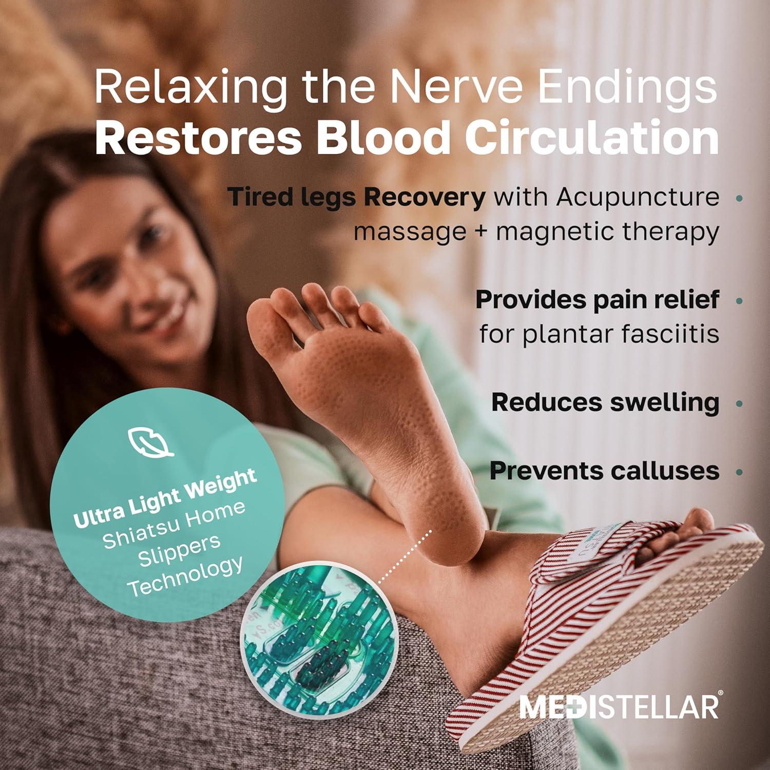Zapatillas de Masaje Shiatsu Medistellar para Alivio de Pies