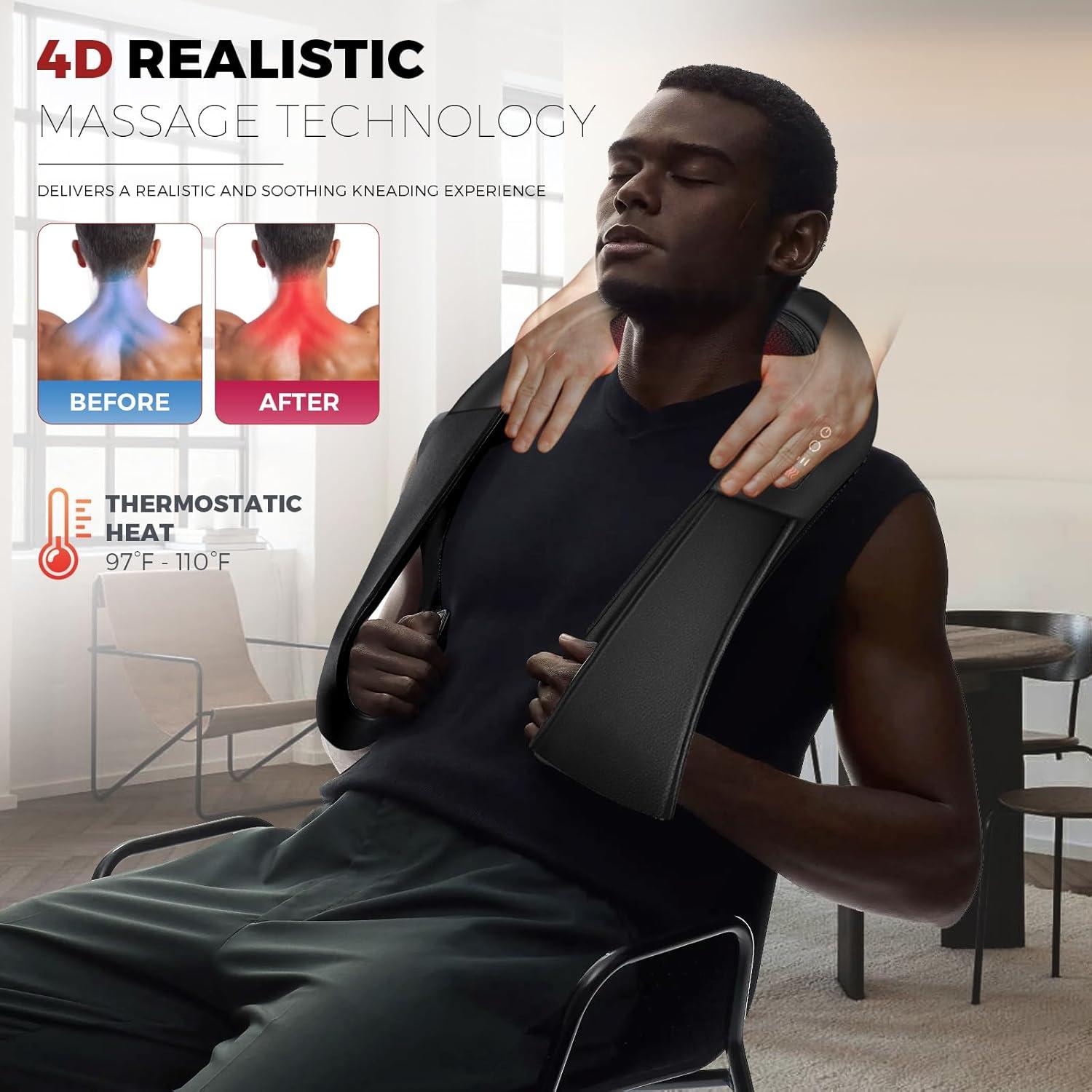 Masajeador de Cuello y Espalda URSMILEKIT 4D con Calor