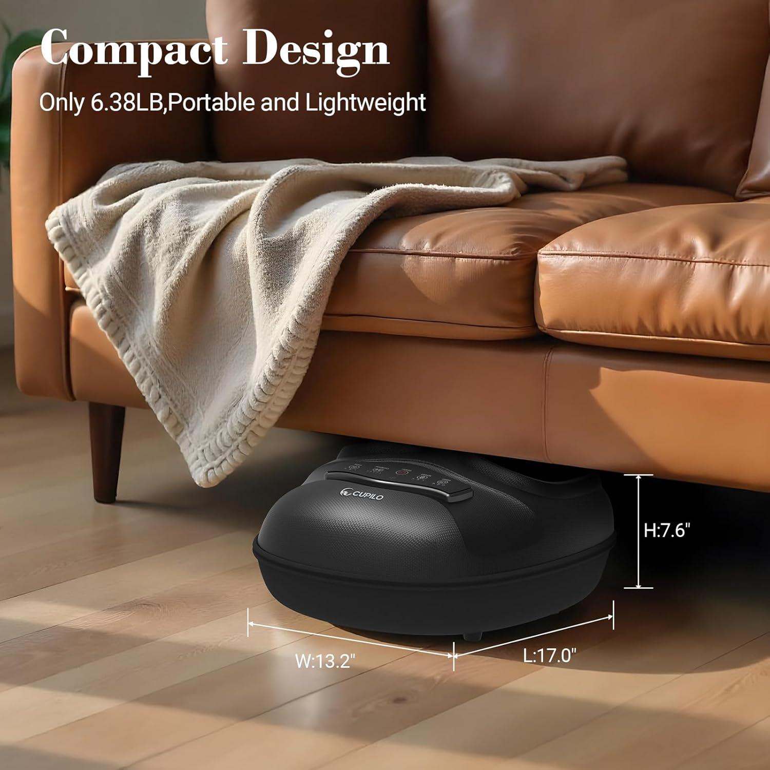 Masajeador de pies CuPiLo Shiatsu con calor y control remoto