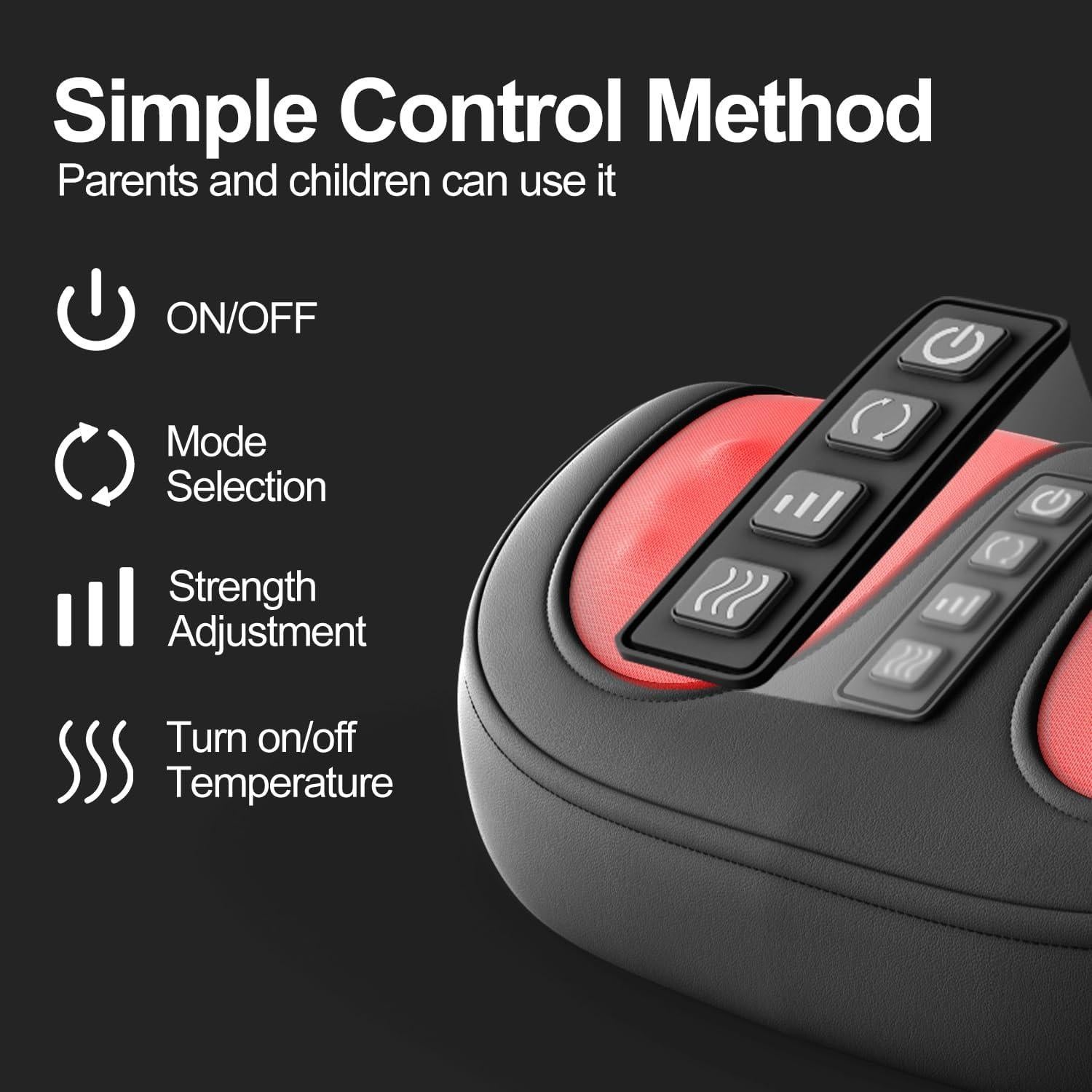 Masajeador de pies eléctrico LEERCON con calor y 3 intensidades