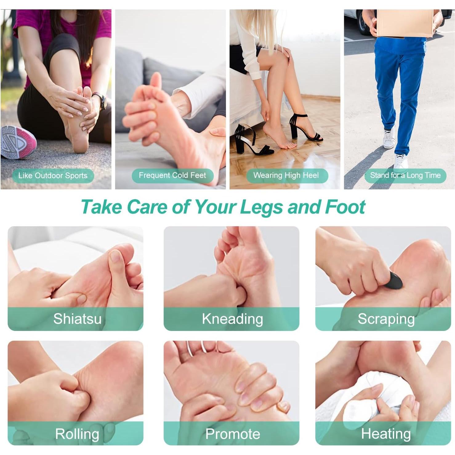 Masajeador de pies eléctrico LEERCON con calor y 3 intensidades