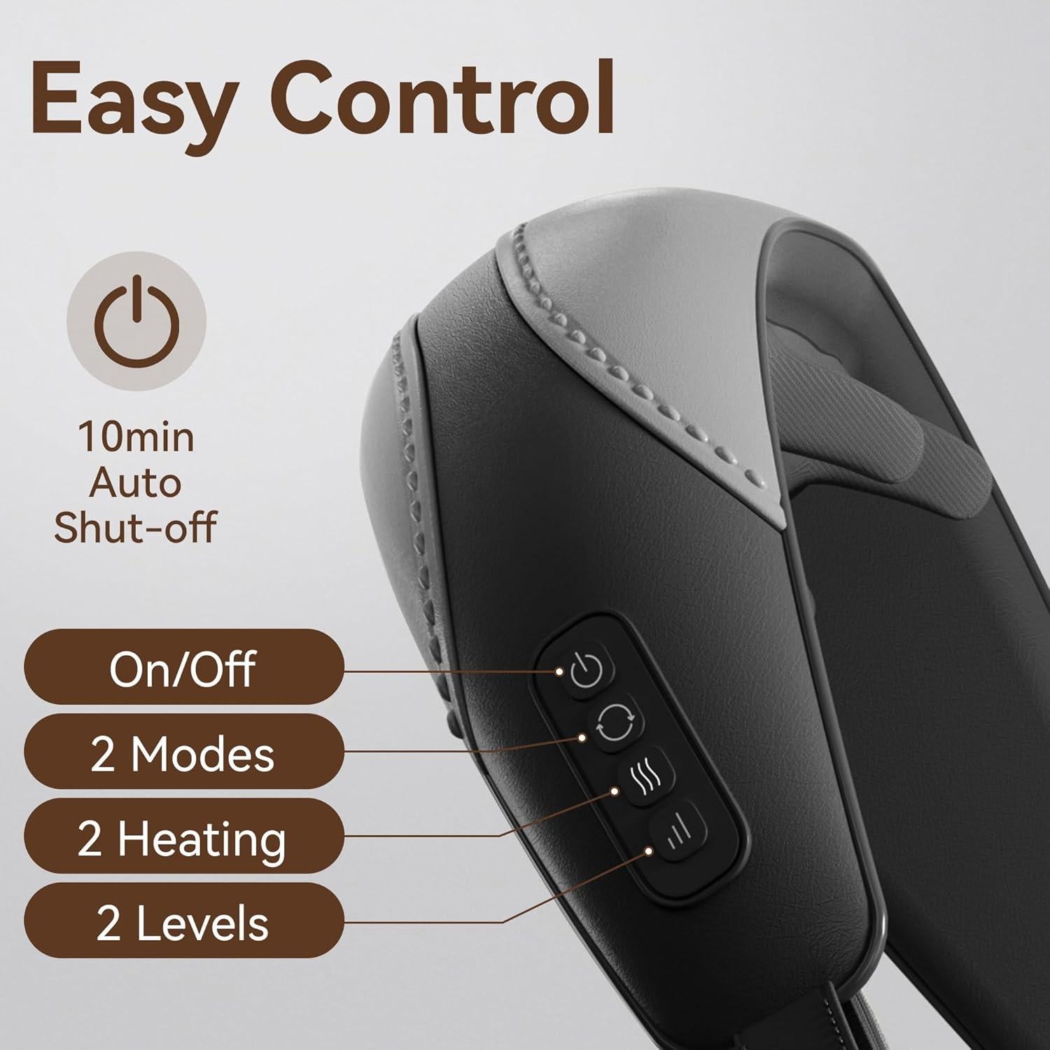 Masajeador Shiatsu KOSTAK para Cuello y Hombros con Calor