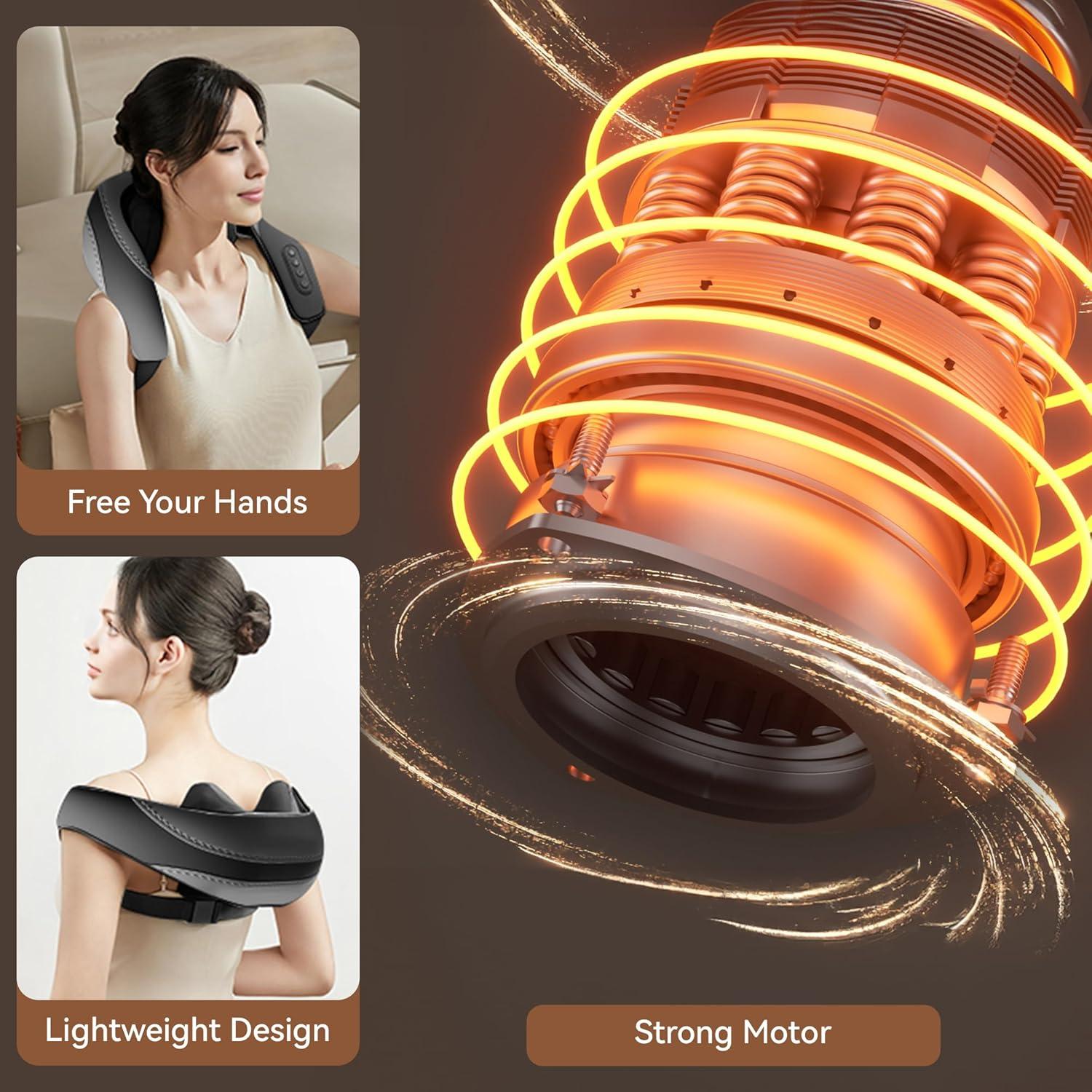 Masajeador Shiatsu KOSTAK para Cuello y Hombros con Calor