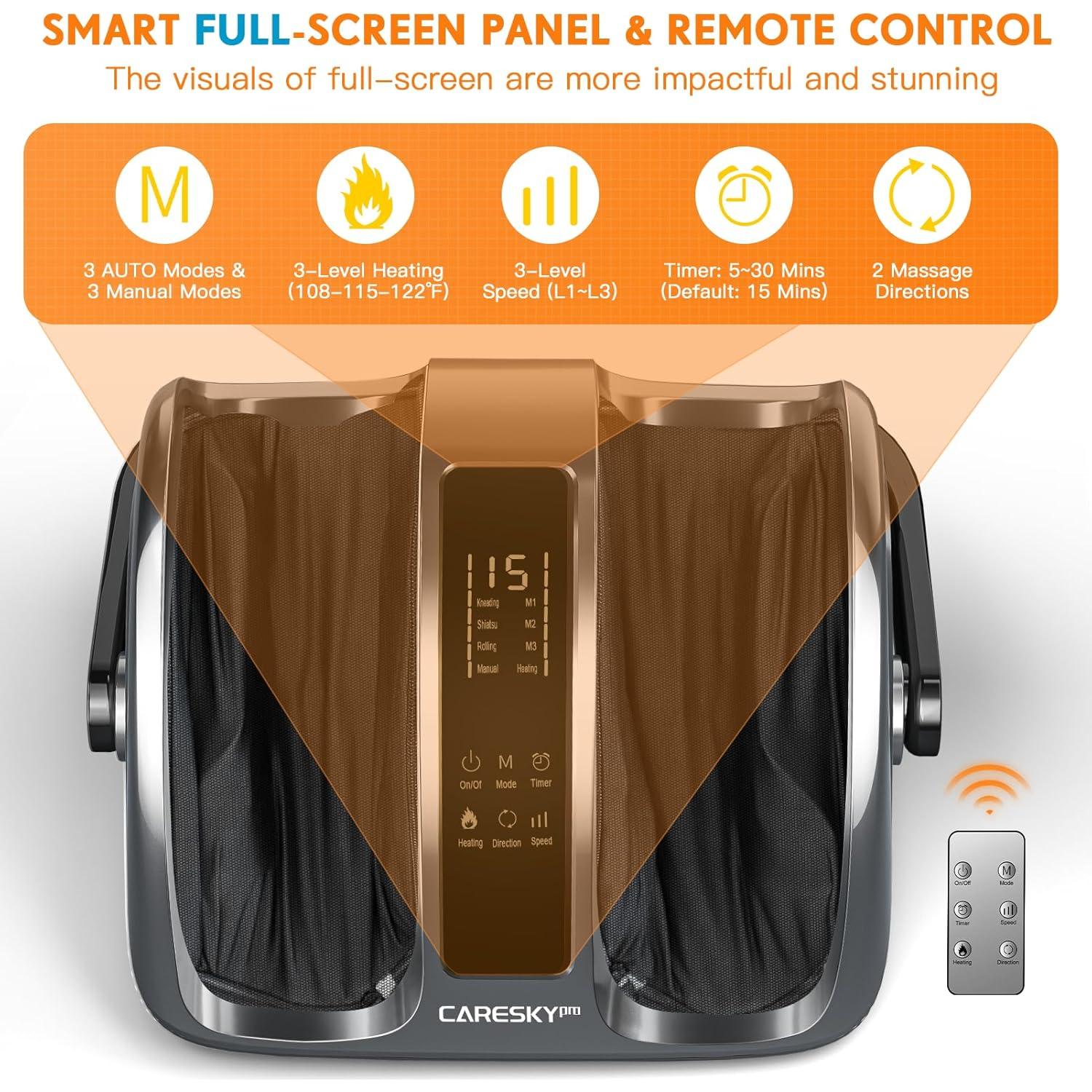 Masajeador de pies Shiatsu CARESKYpro FM801 con Calor 3 Niveles