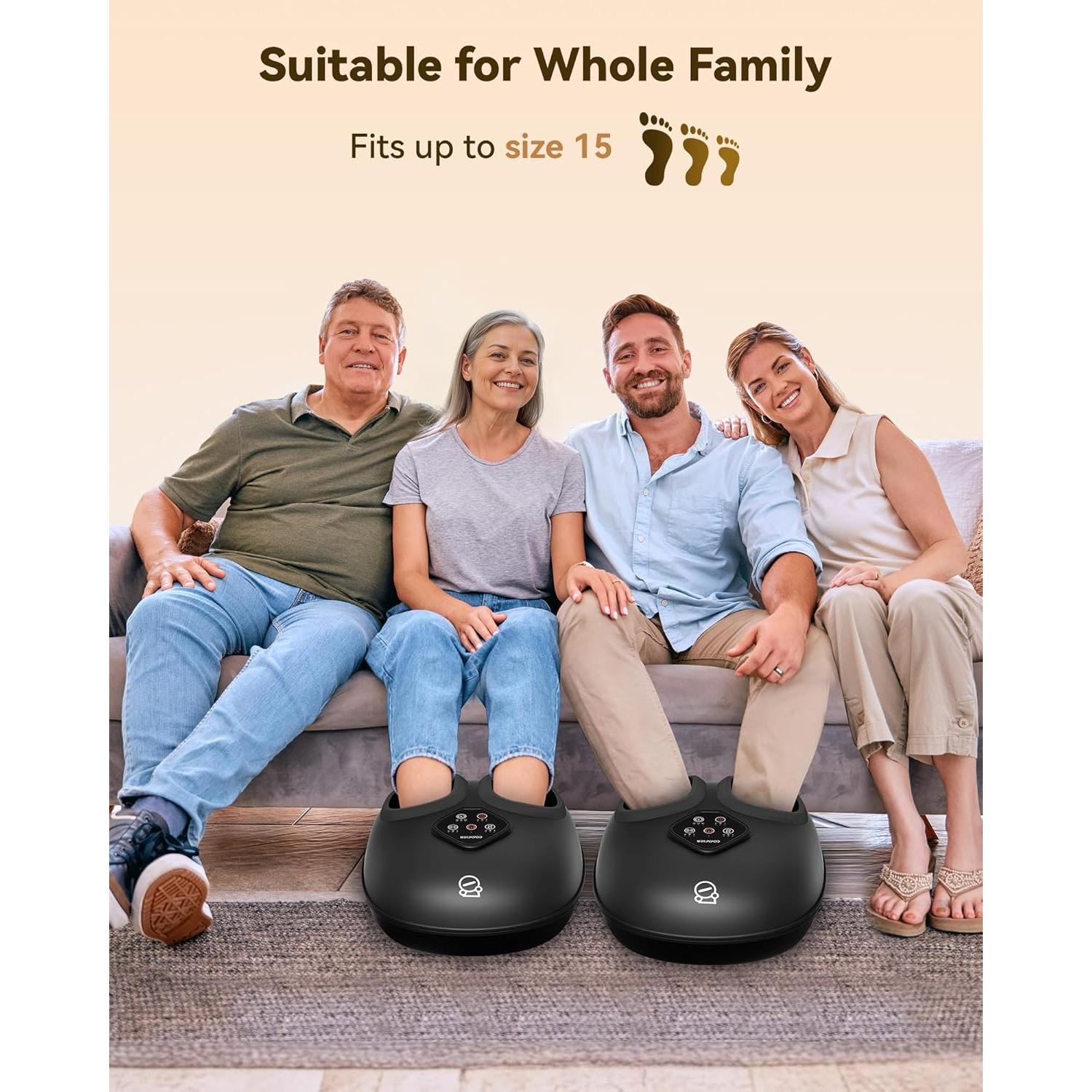 Masajeador de Pies Shiatsu Comfier CF-5425 con Calor y Compresión