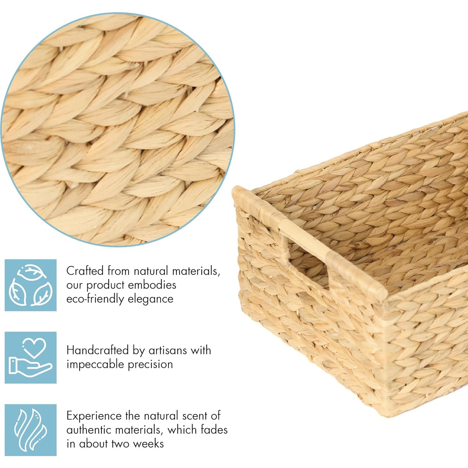 Cesta de Mimbre Extra Grande VATIMA 42x30.5x17.8 cm Ecológica