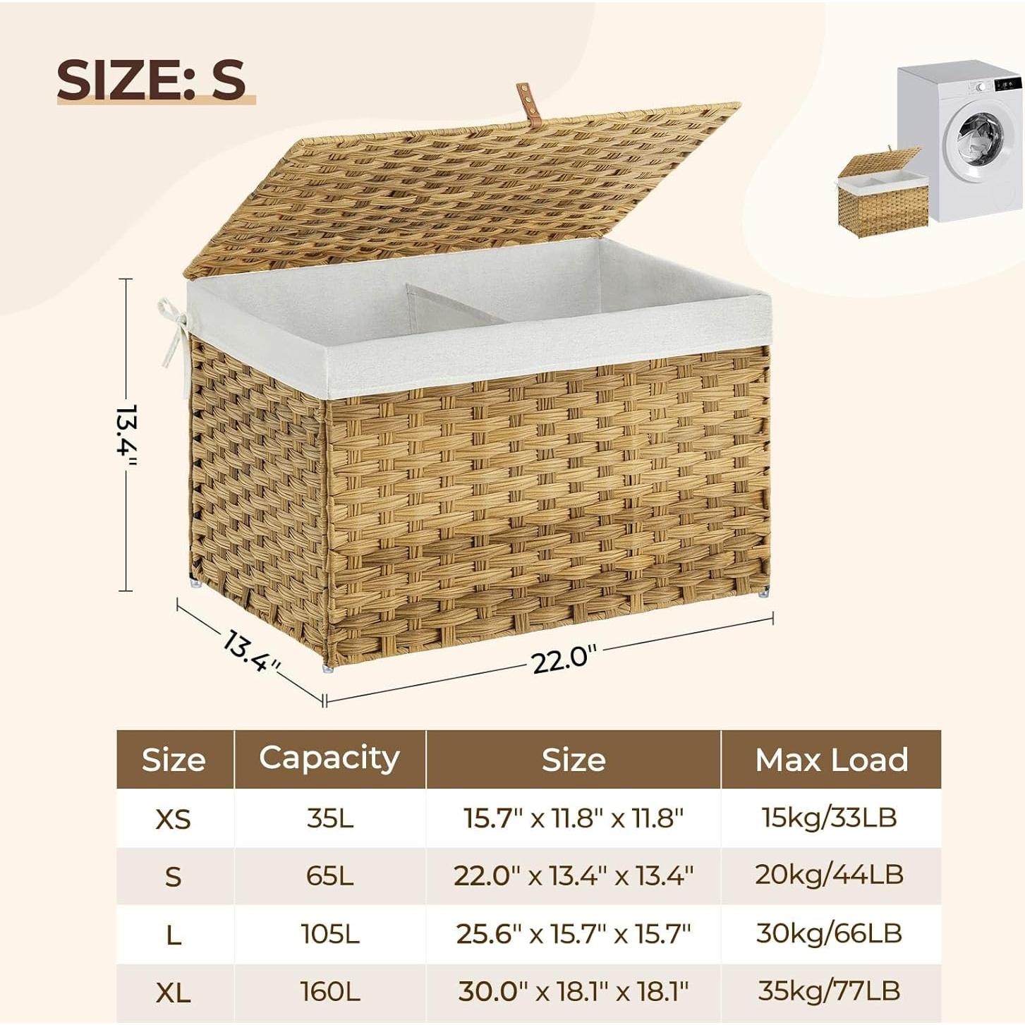 Cesta de Almacenamiento Greenstell 65L con Tapa Plegable