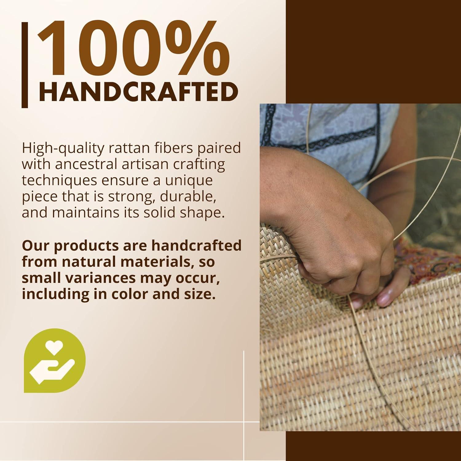 Cesta de Almacenamiento Redonda KOUBOO de Rattan 46.99 cm