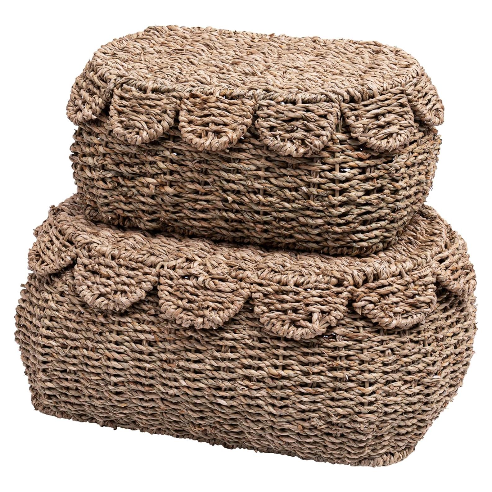 Juego de 2 Cestas de Almacenamiento Redondas LUSYDECO 35.5cm