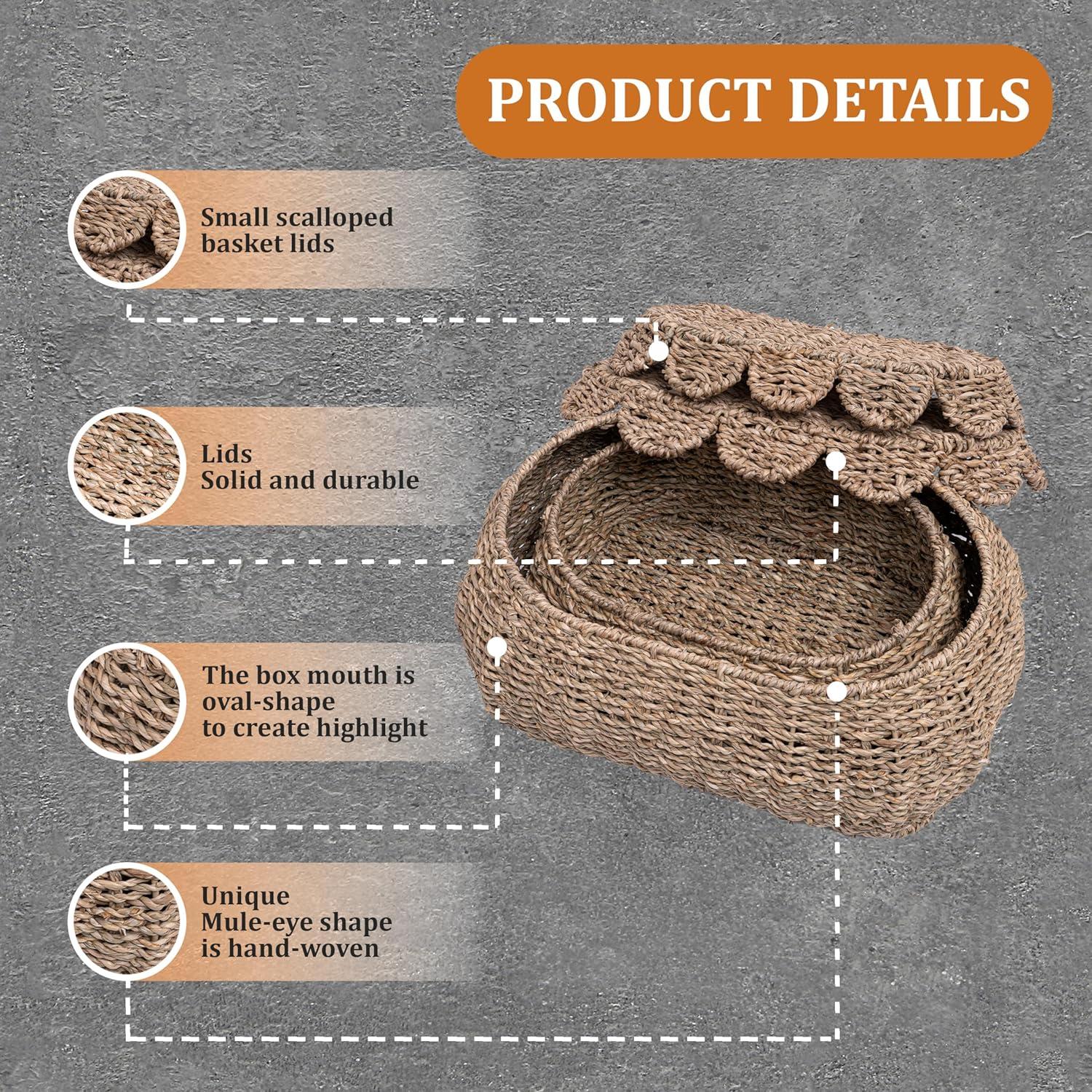 Juego de 2 Cestas de Almacenamiento Redondas LUSYDECO 35.5cm