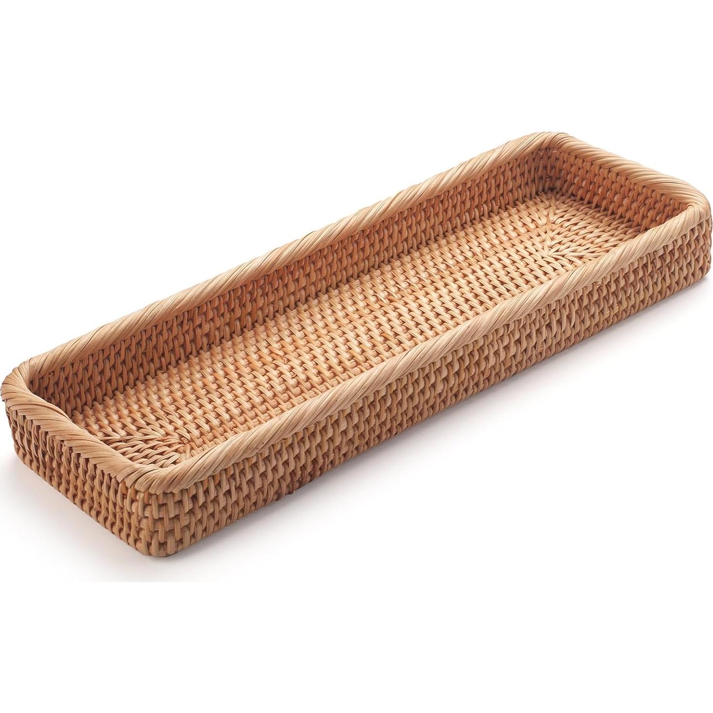 Bandeja de baño DECRAFTS de ratán natural 41.5x15.5x5 cm