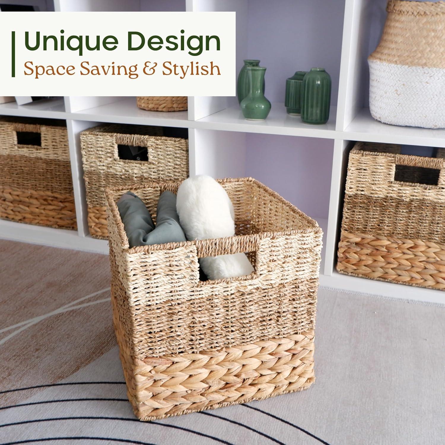 Cestas de Almacenamiento de Mimbre Chi An Home 26.7cm - Paquete de 4