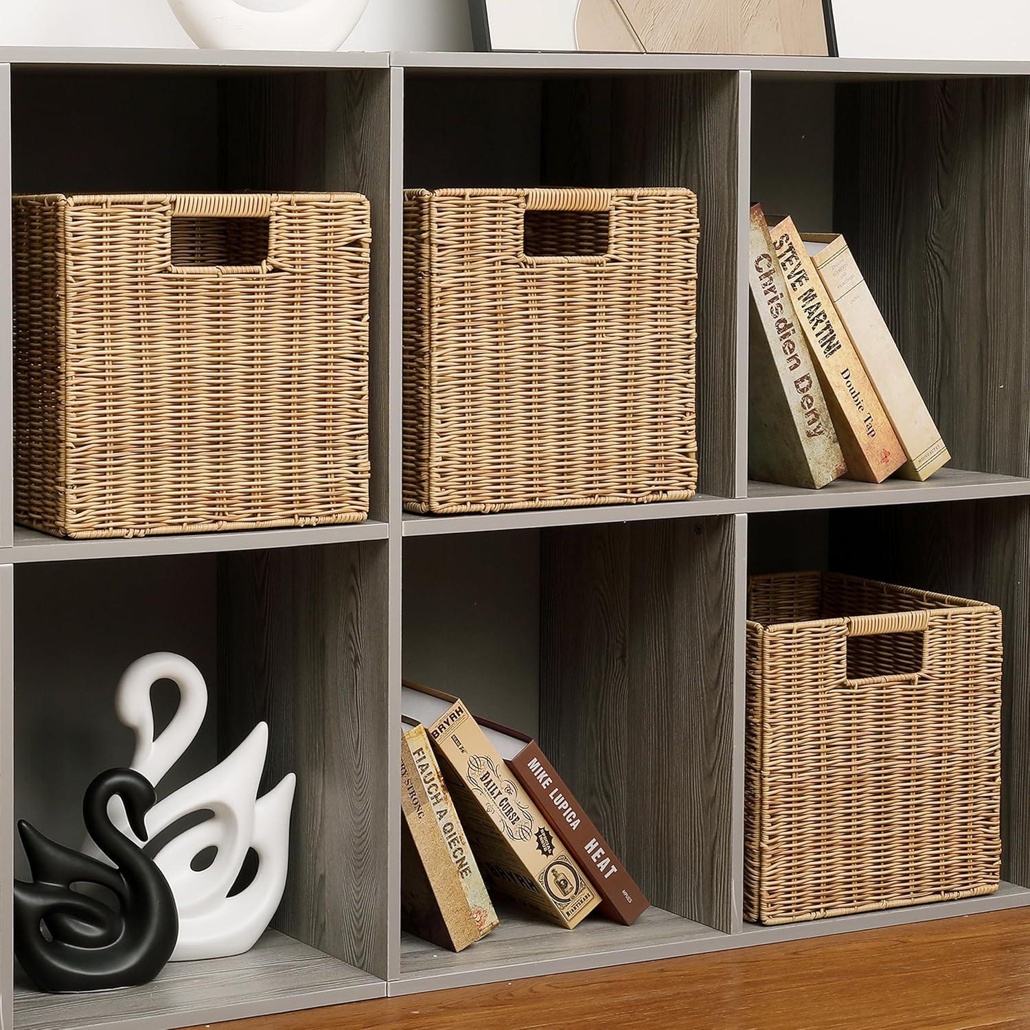 Cestas de Almacenamiento Plegables TAIMEI&G02 Caqui - Juego de 3