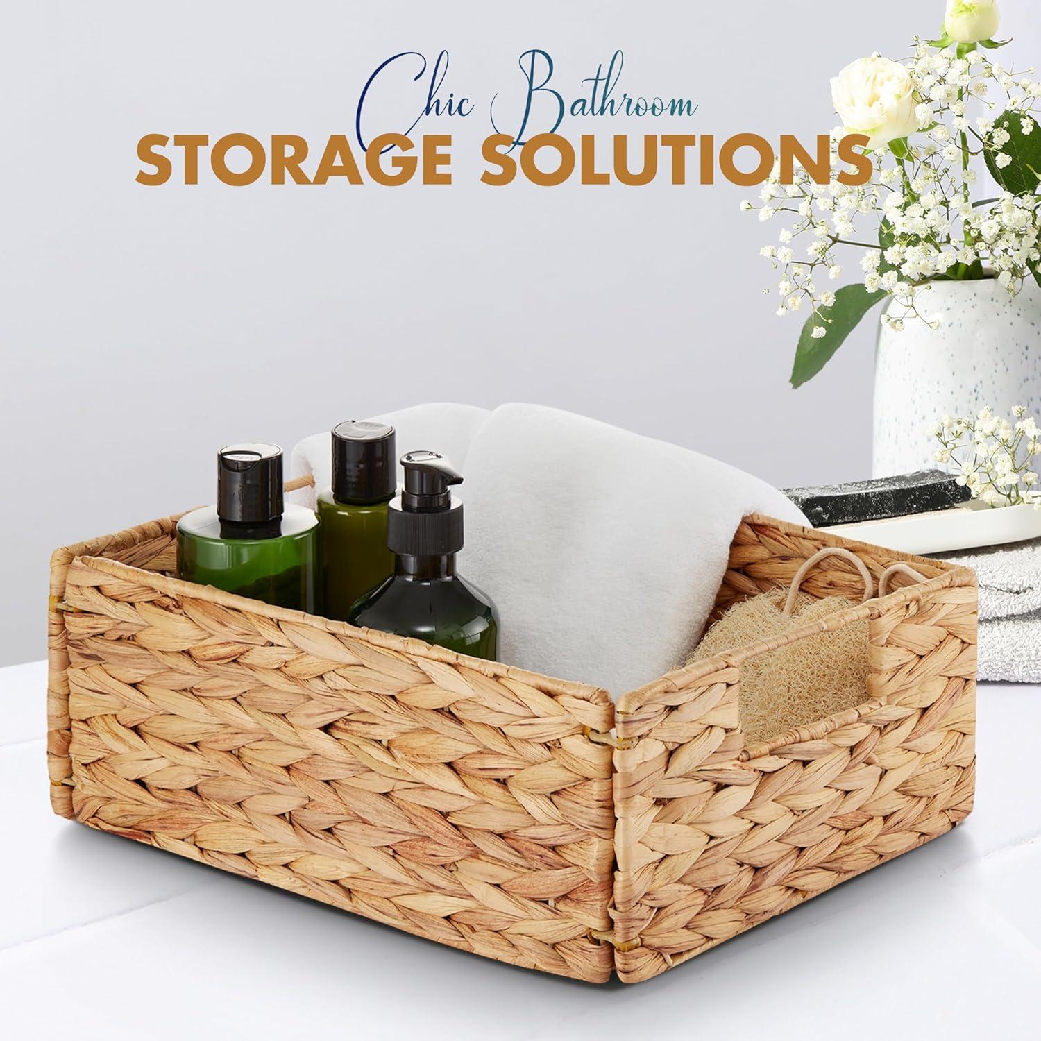 Cestas de Almacenamiento BLUEWEST - Juego de 6 de Jacinto de Agua