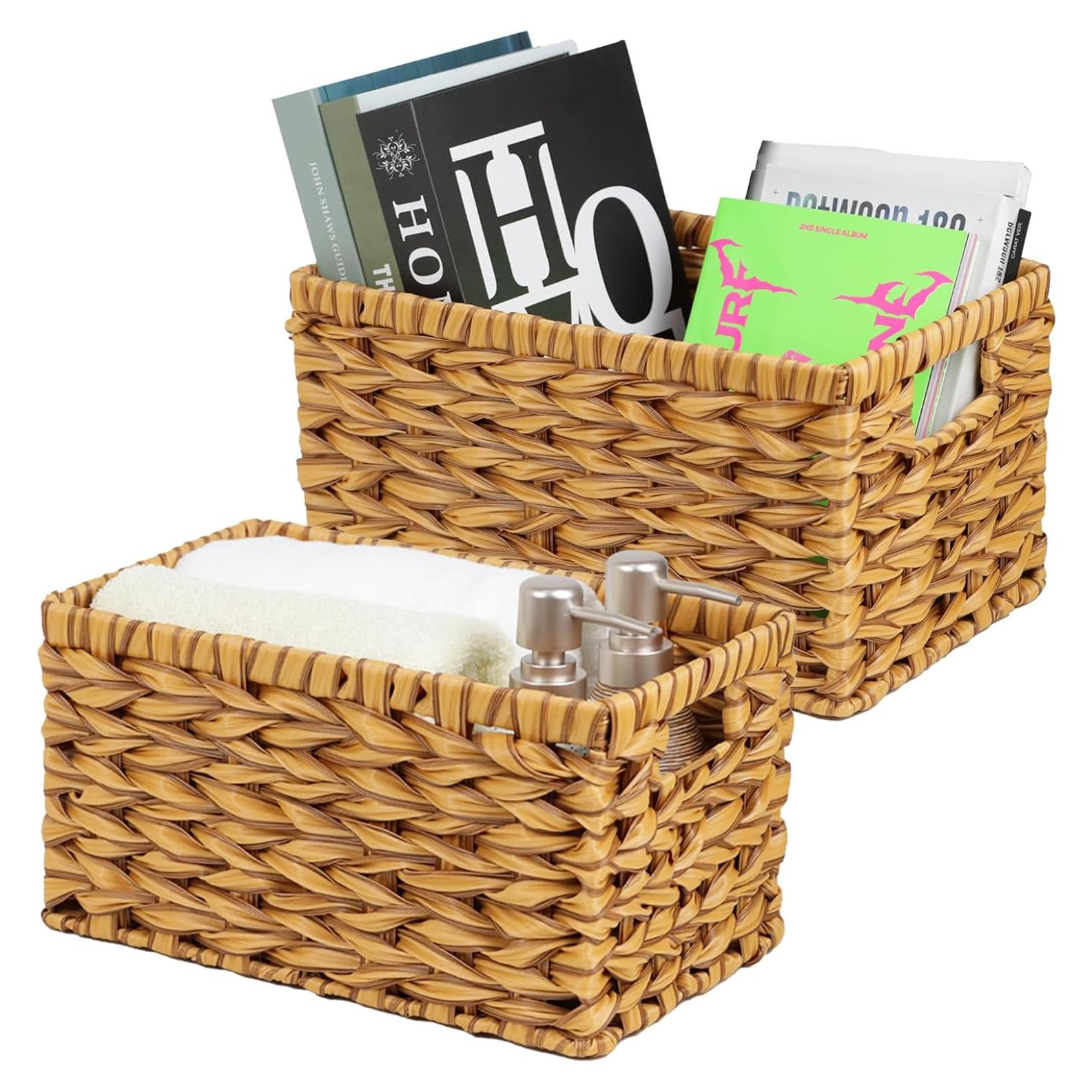 Cestas de Mimbre ORDELITE Set de 2 Rectangulares 33x21.5cm