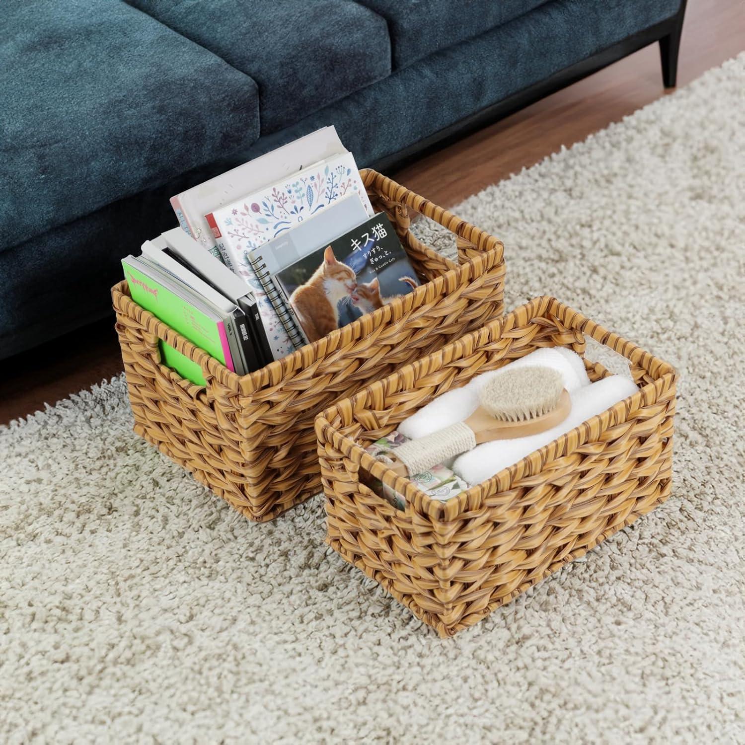 Cestas de Mimbre ORDELITE Set de 2 Rectangulares 33x21.5cm