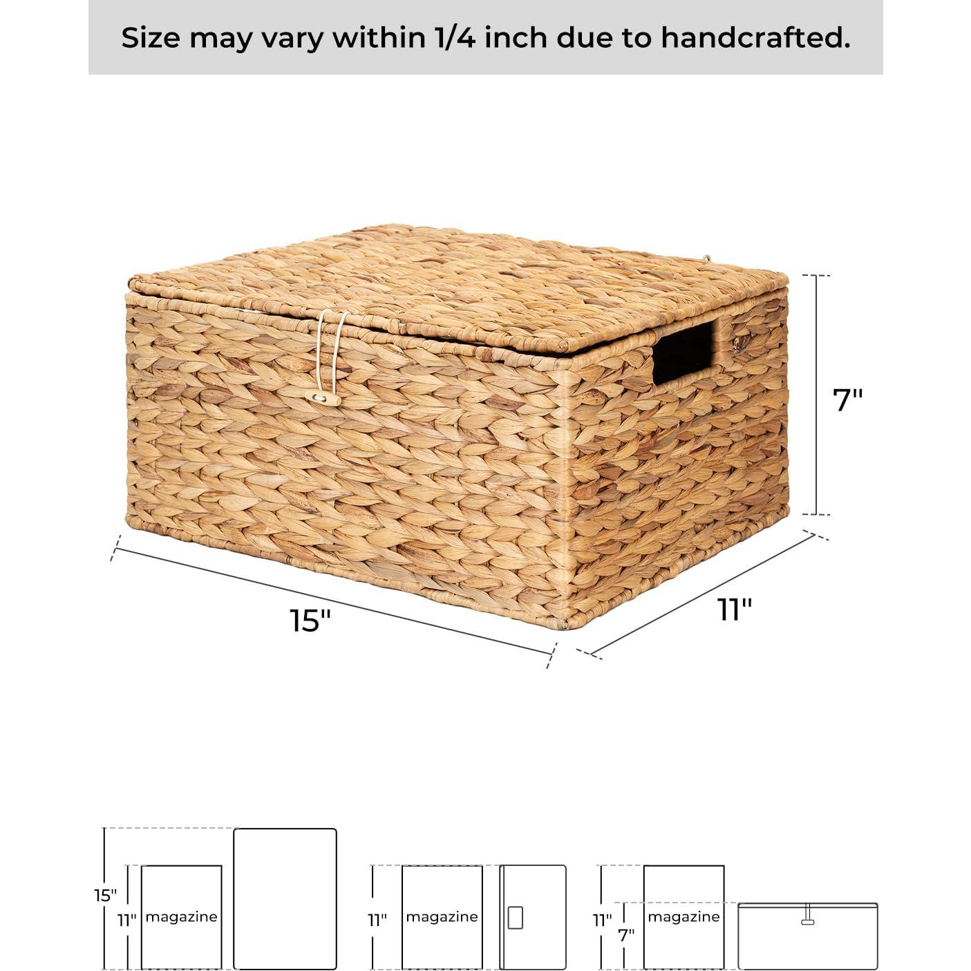 Cesta de Almacenamiento Grande StorageWorks con Tapa 38x28 cm