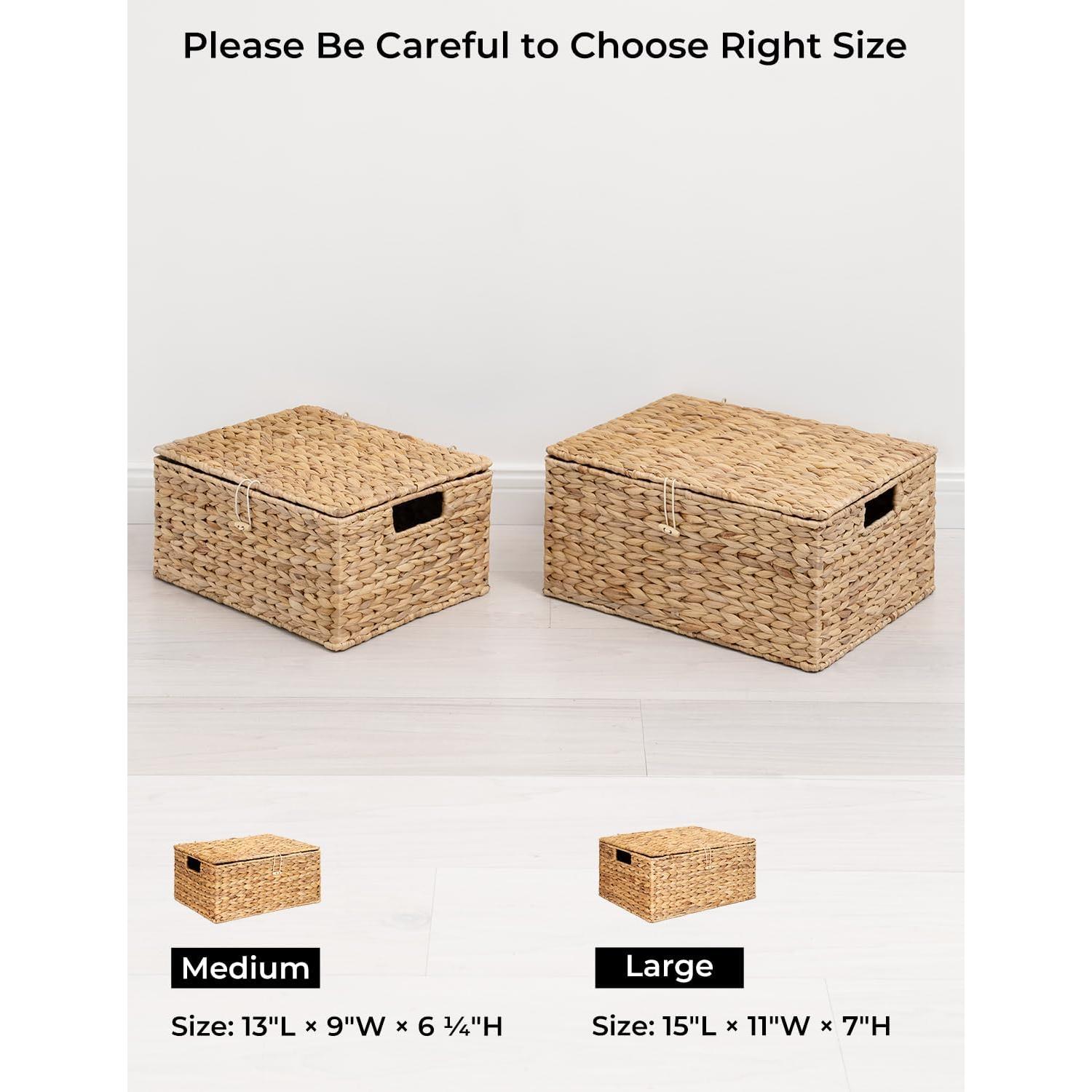 Cesta de Almacenamiento Grande StorageWorks con Tapa 38x28 cm