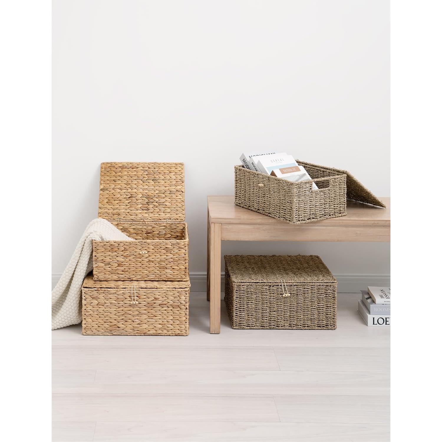 Cesta de Almacenamiento Grande StorageWorks con Tapa 38x28 cm