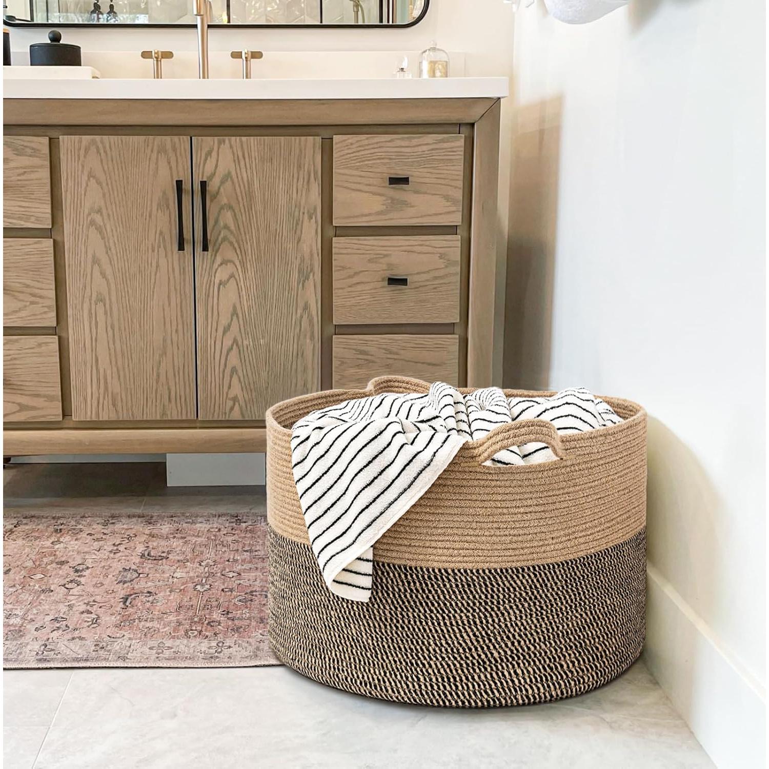 Cesta de Almacenamiento Extra Grande Goodpick 83L Yute 55x35cm