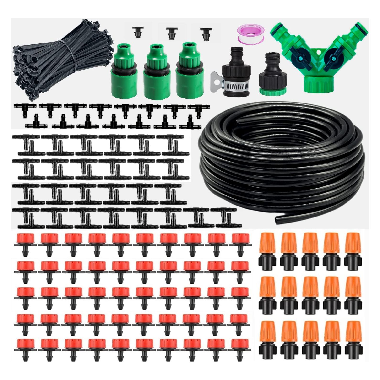 Kit de riego por goteo PEISONGFEI 50m automático jardín