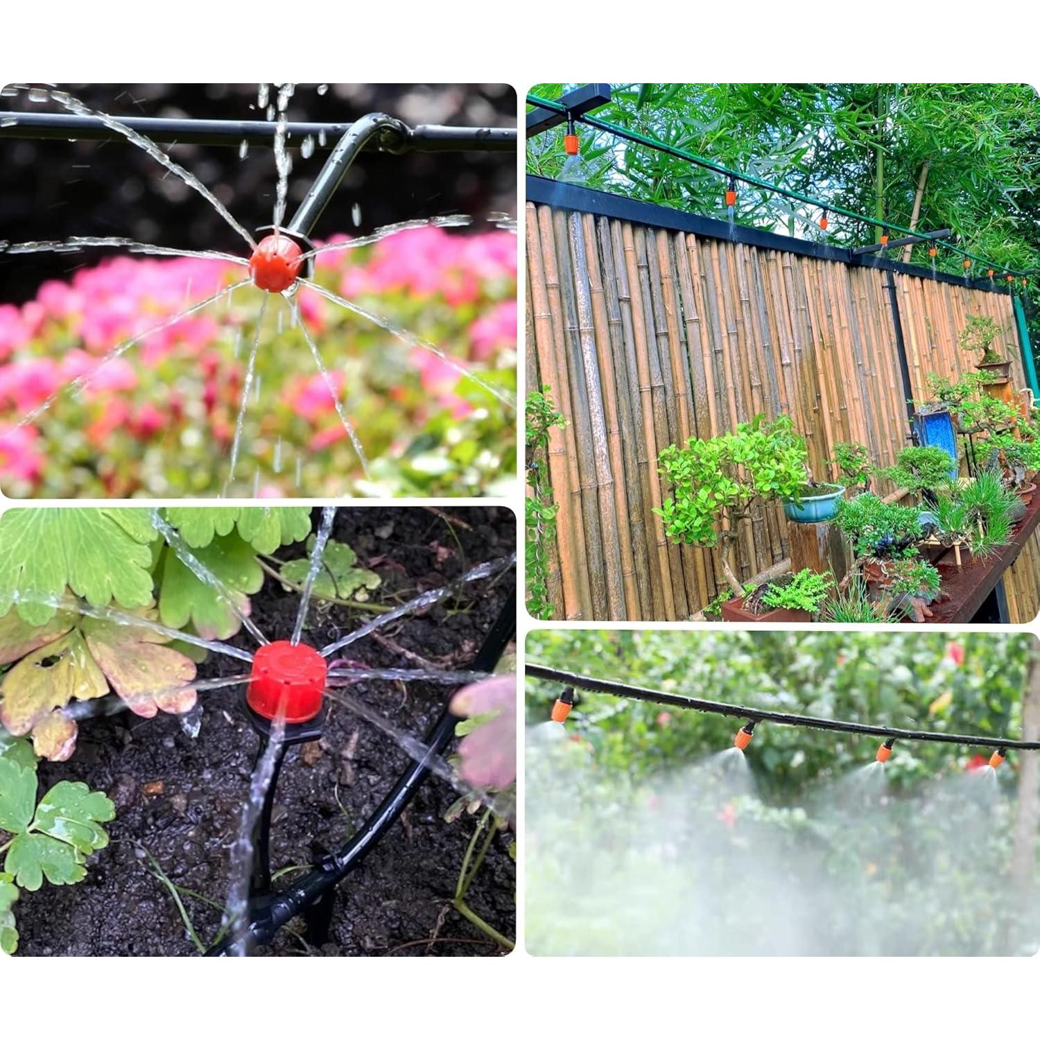 Kit de riego por goteo PEISONGFEI 50m automático jardín