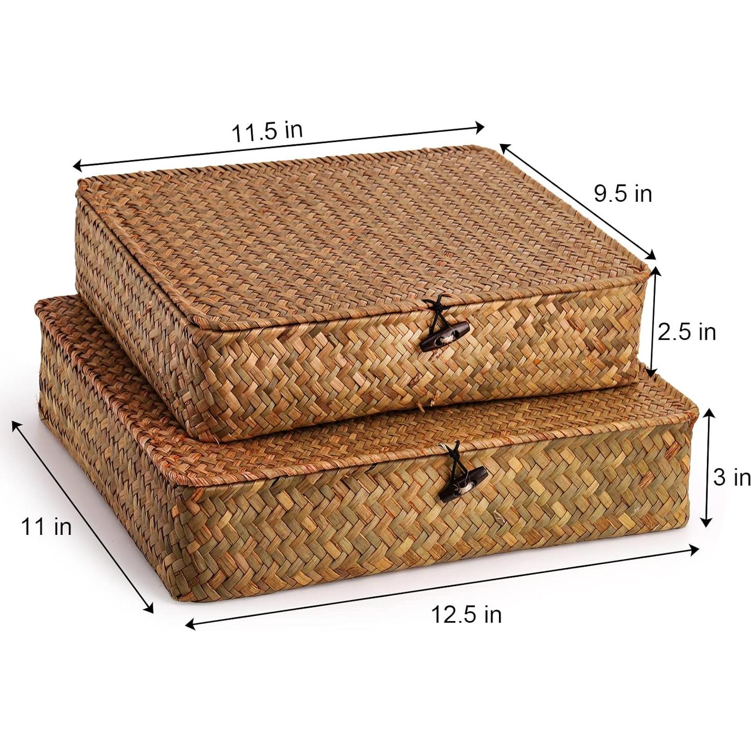 Cestas de Almacenamiento de Algas Marinas Elsjoy 2 Piezas