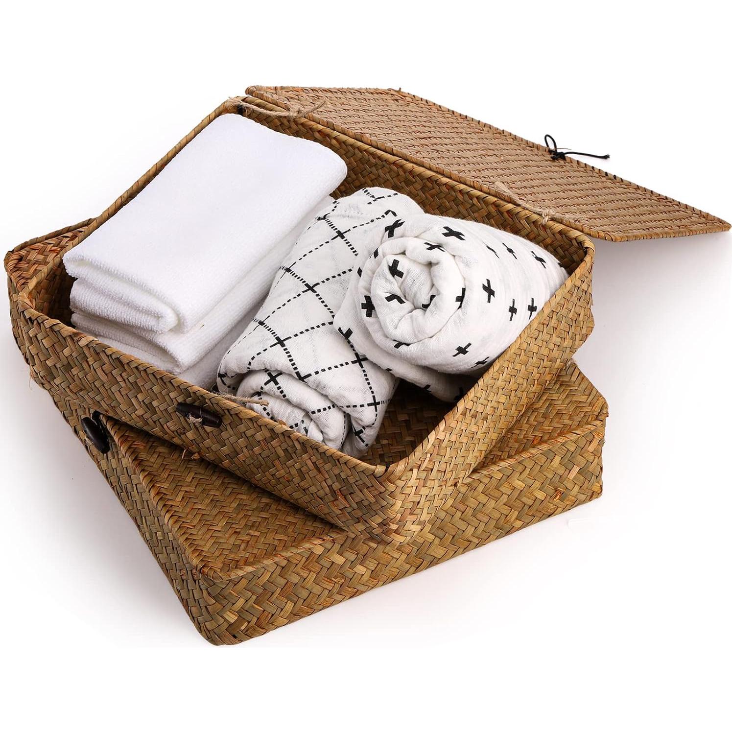 Cestas de Almacenamiento de Algas Marinas Elsjoy 2 Piezas