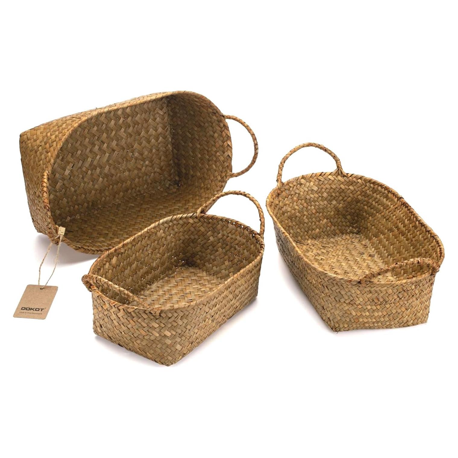 Cestas de Ratán DOKOT - Juego de 3 para Almacenamiento